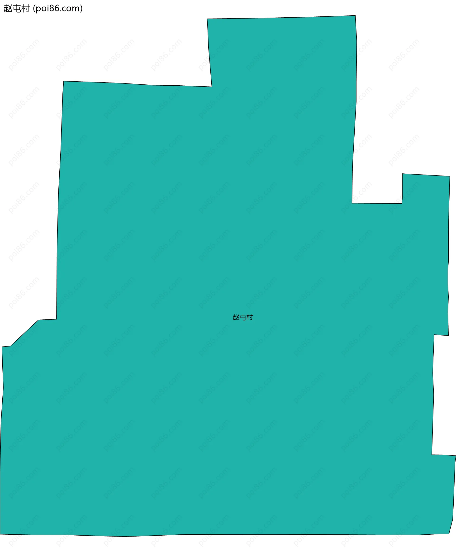 赵屯村边界地图