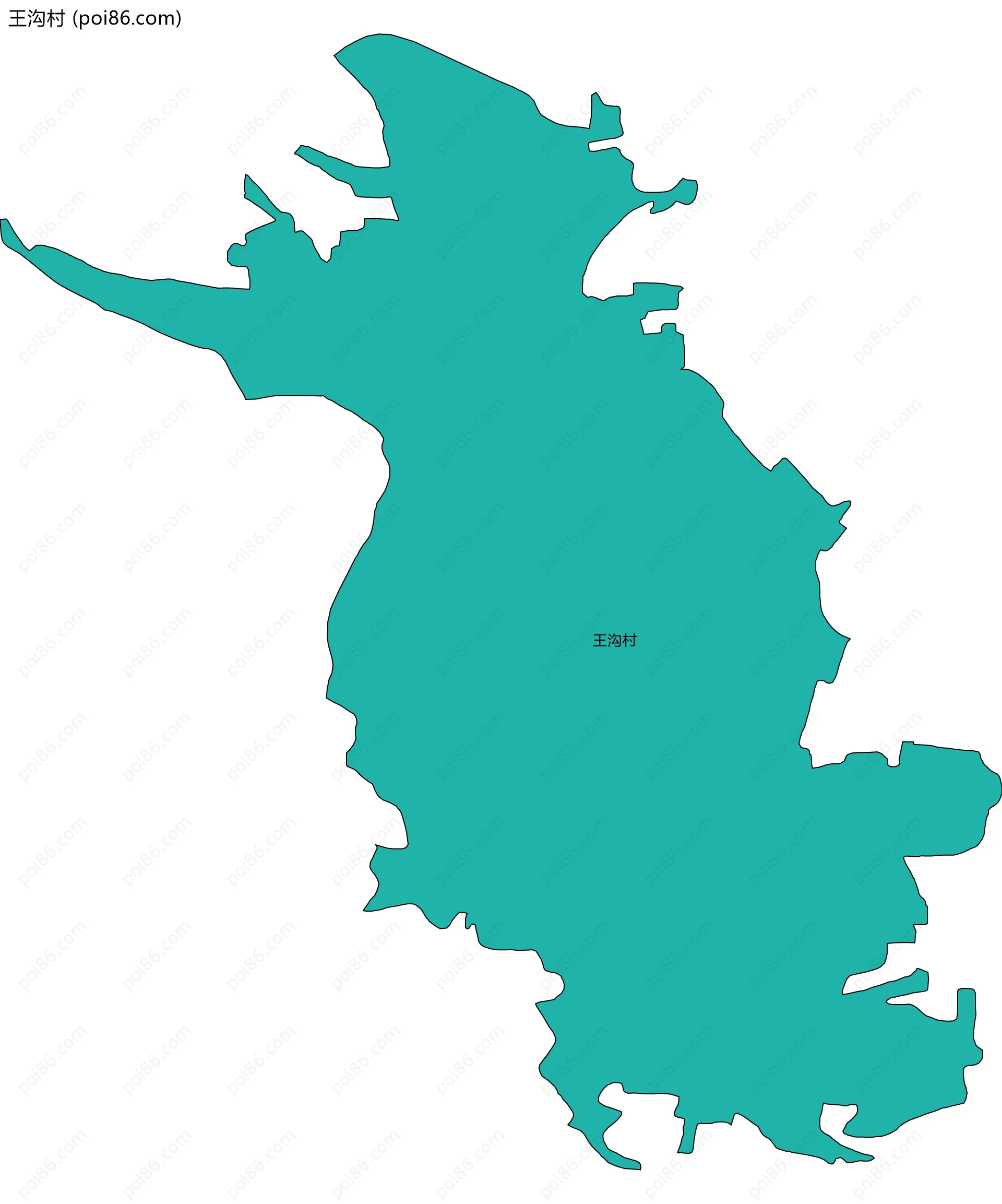 王沟村边界地图