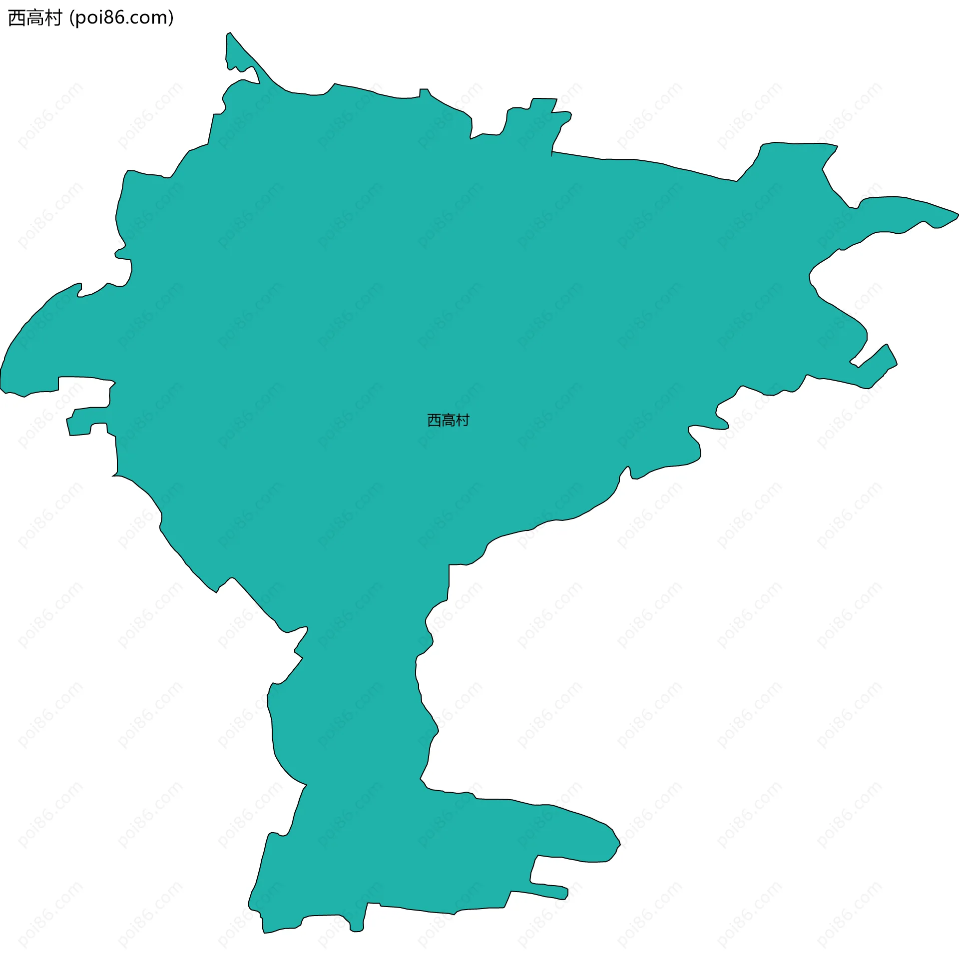 西高村边界地图