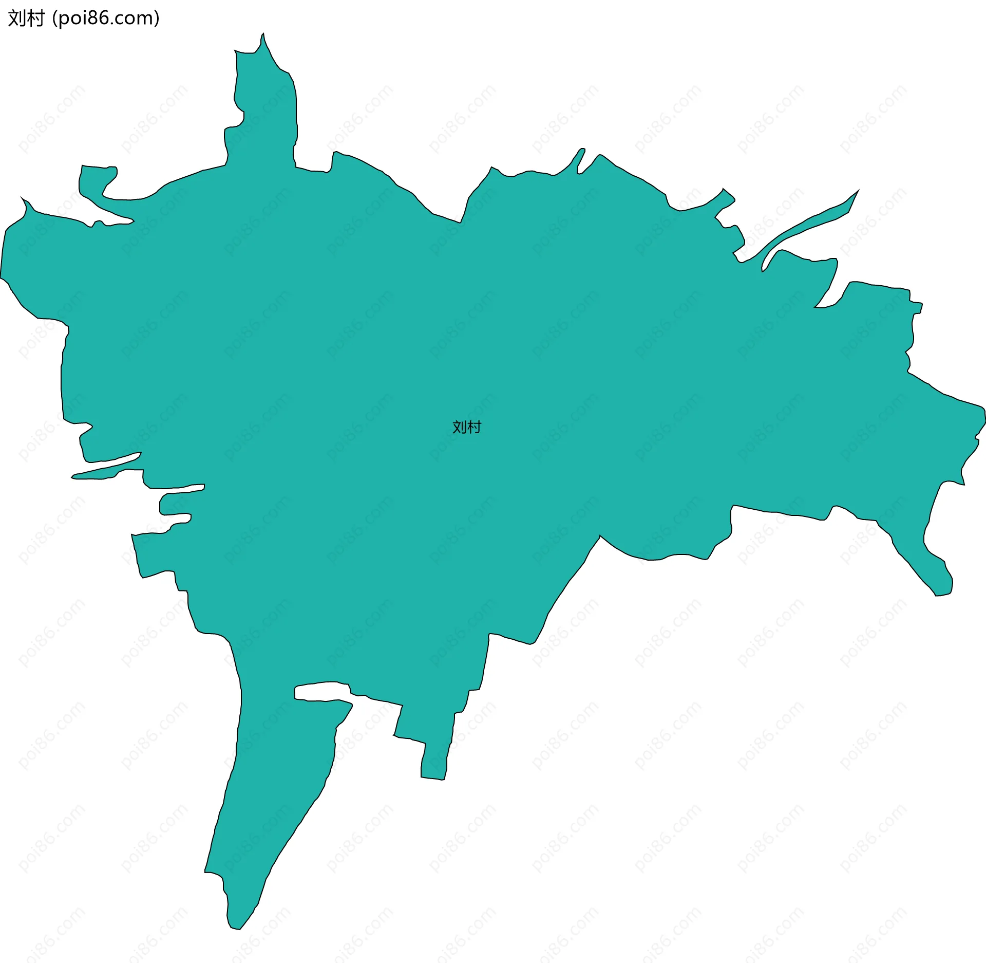 刘村边界地图