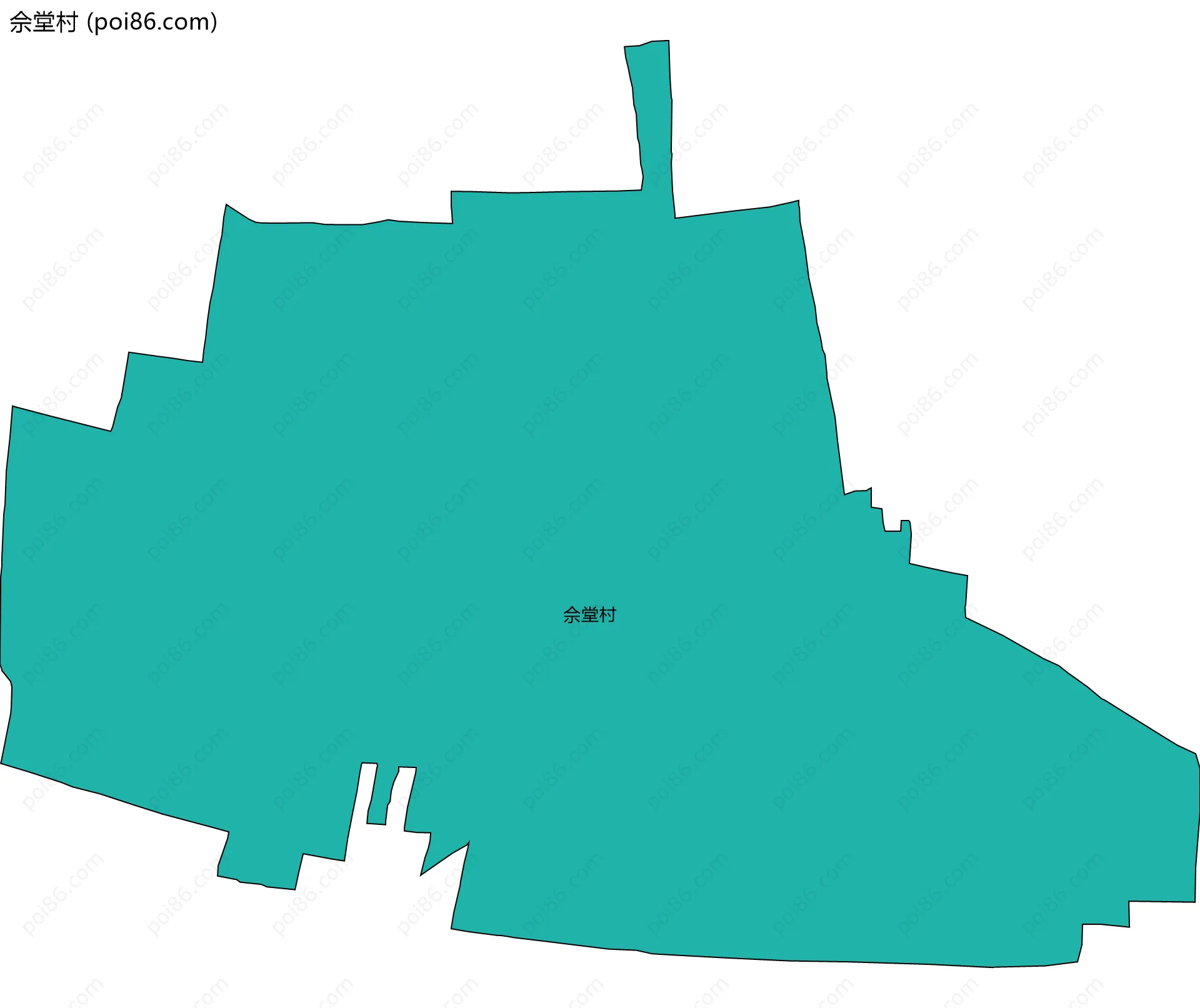 佘堂村边界地图