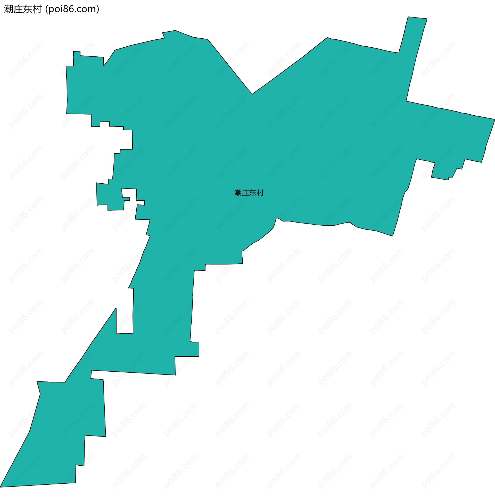 潮庄东村边界地图