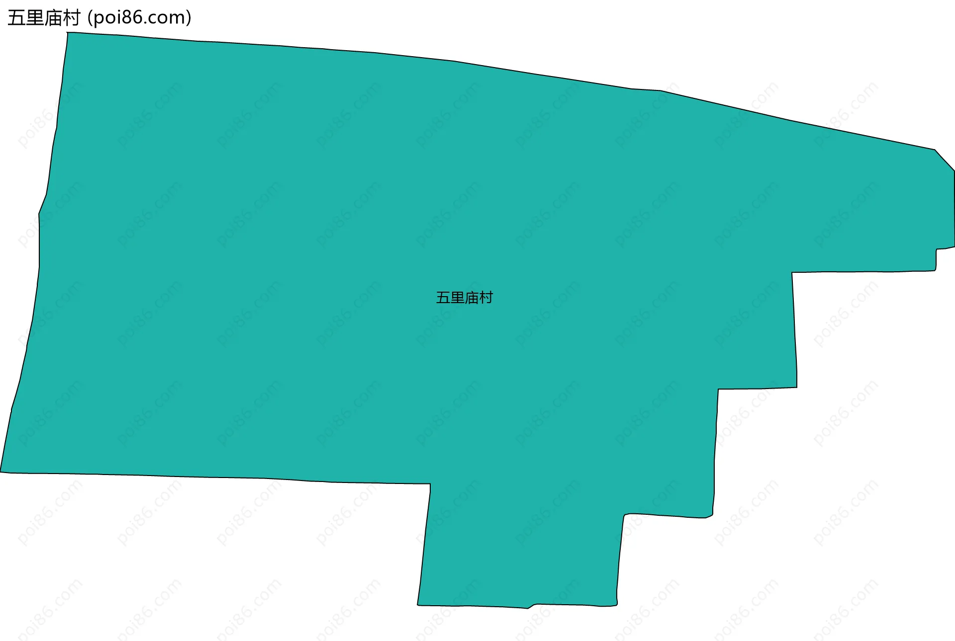 五里庙村边界地图