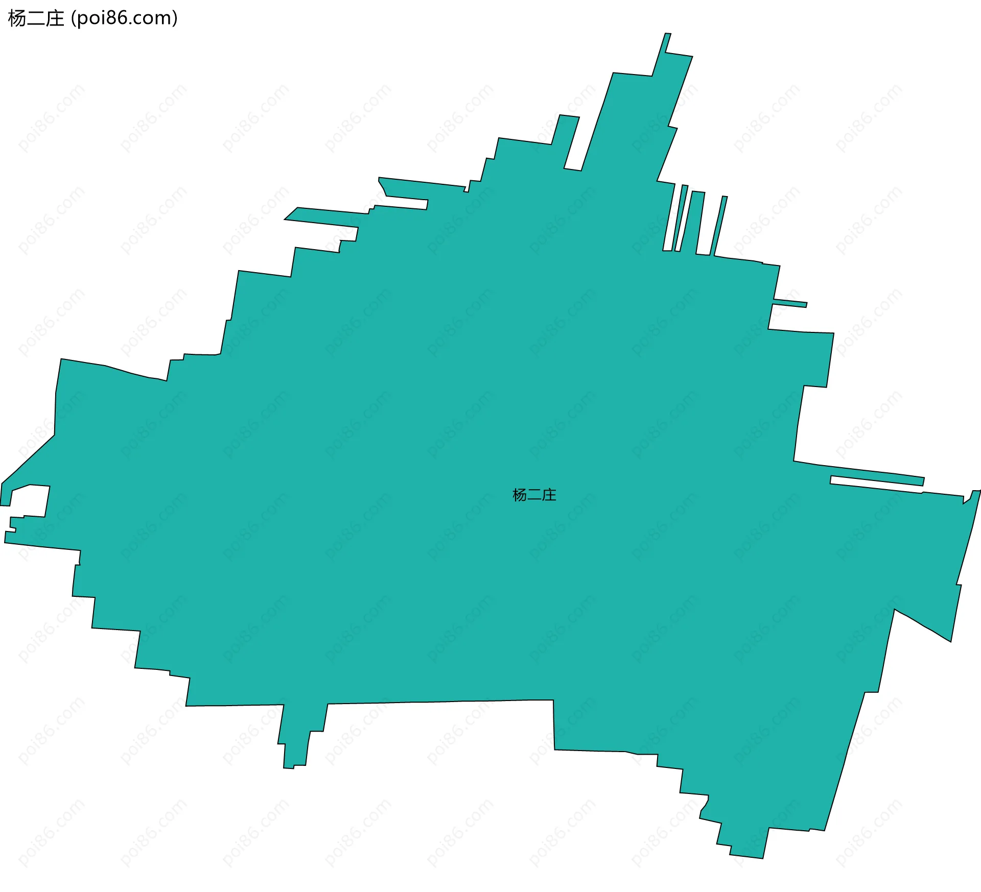 杨二庄边界地图