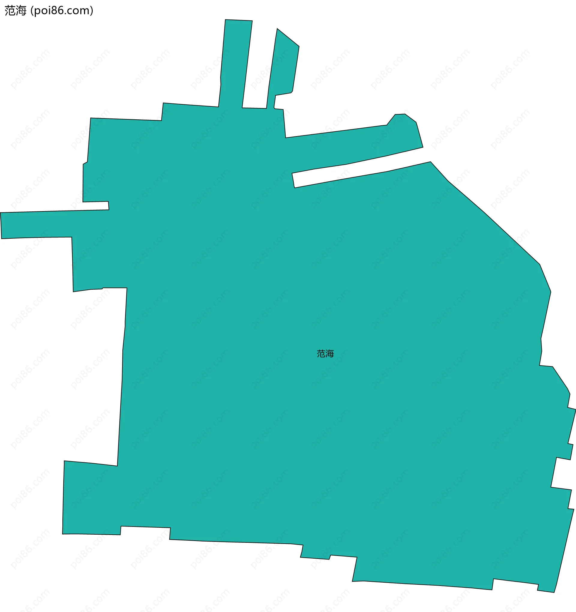 范海边界地图