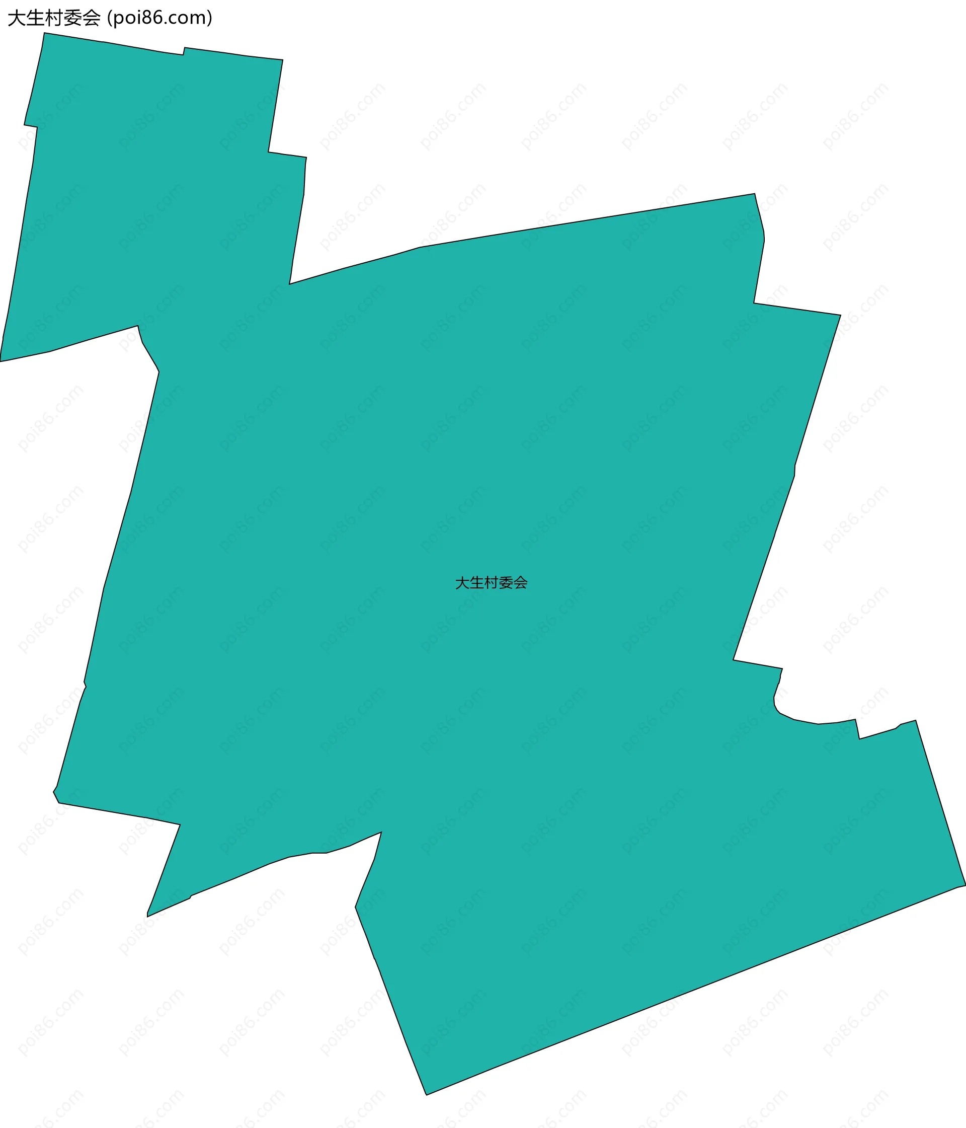 大生村委会边界地图