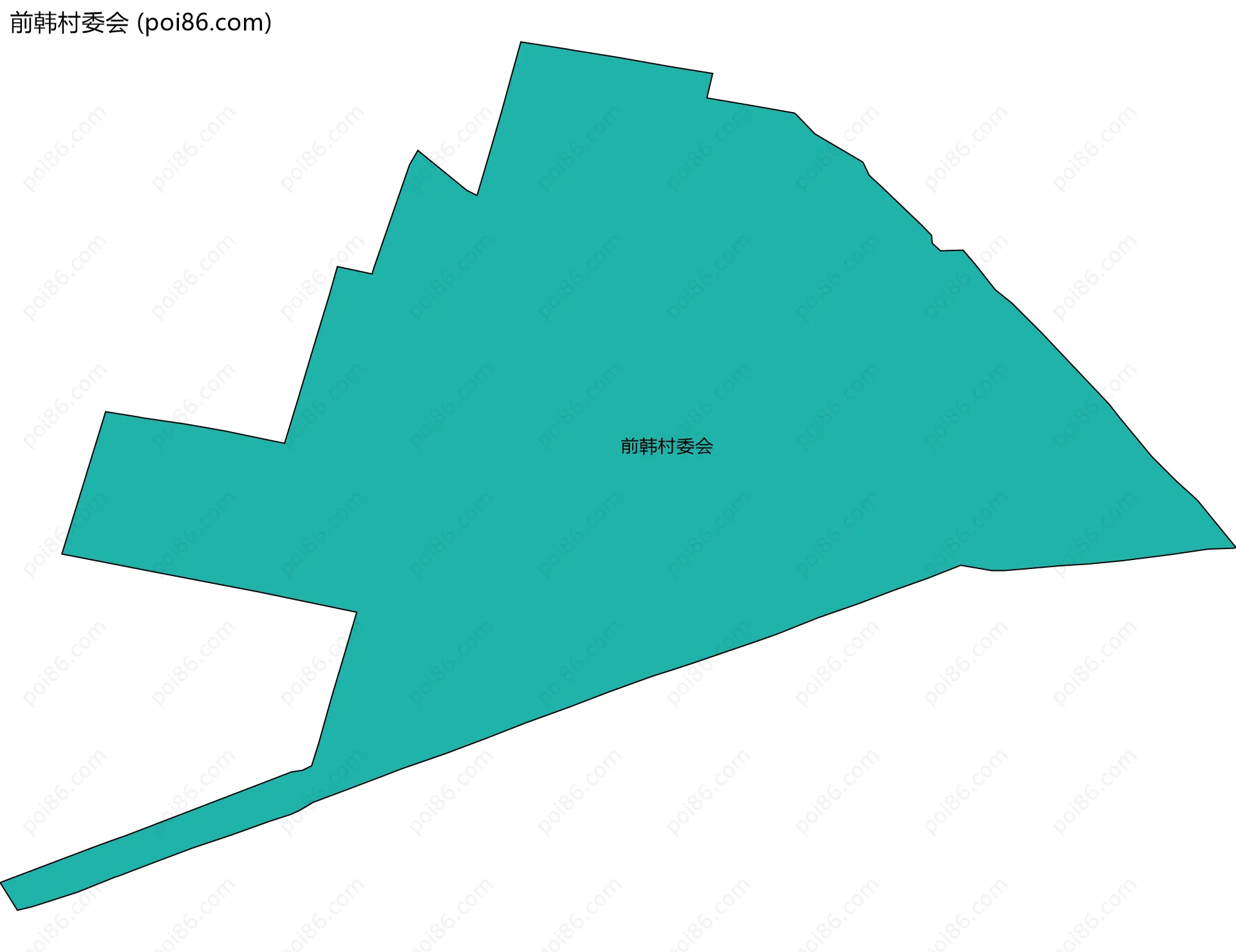 前韩村委会边界地图