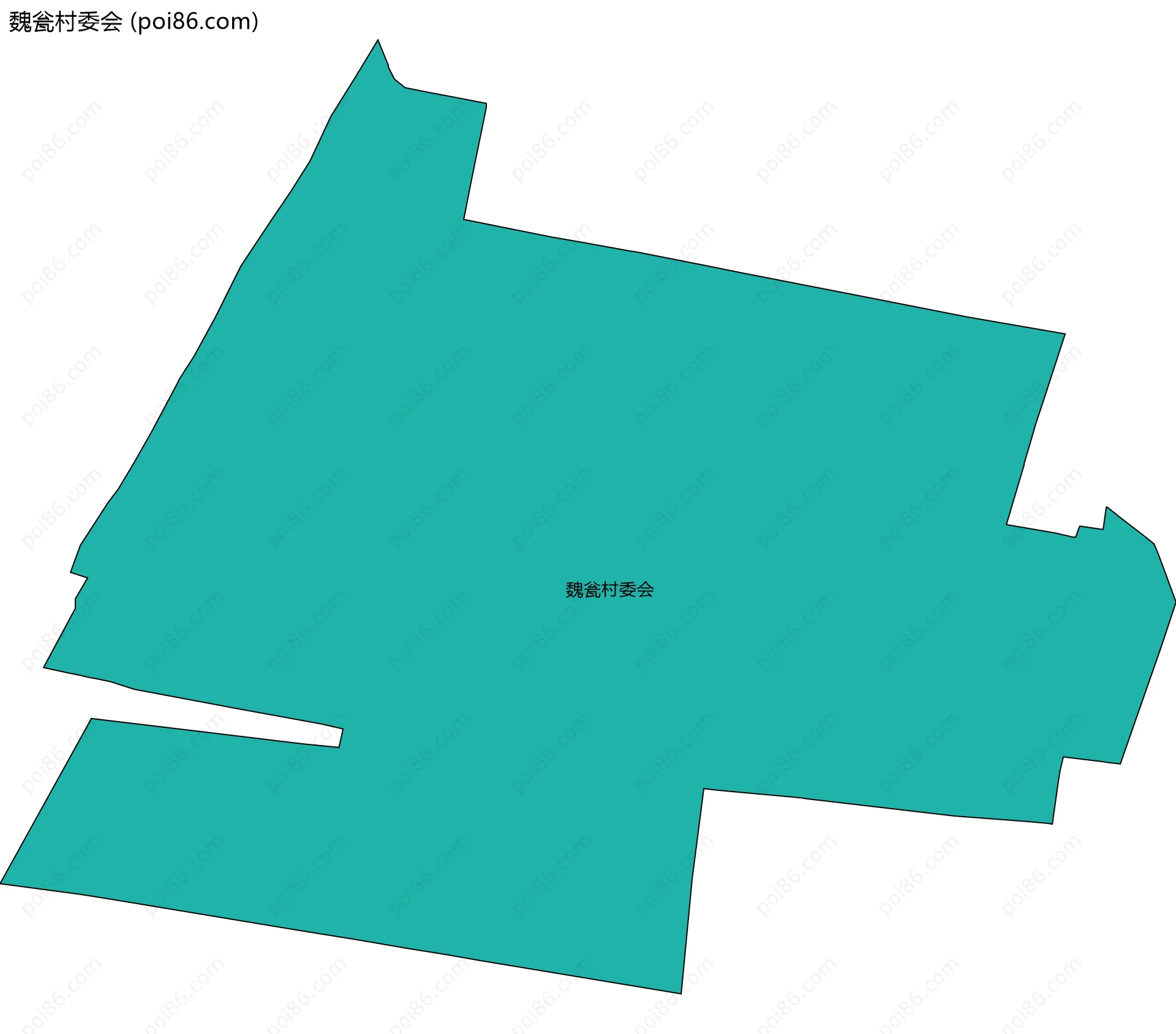 魏瓮村委会边界地图