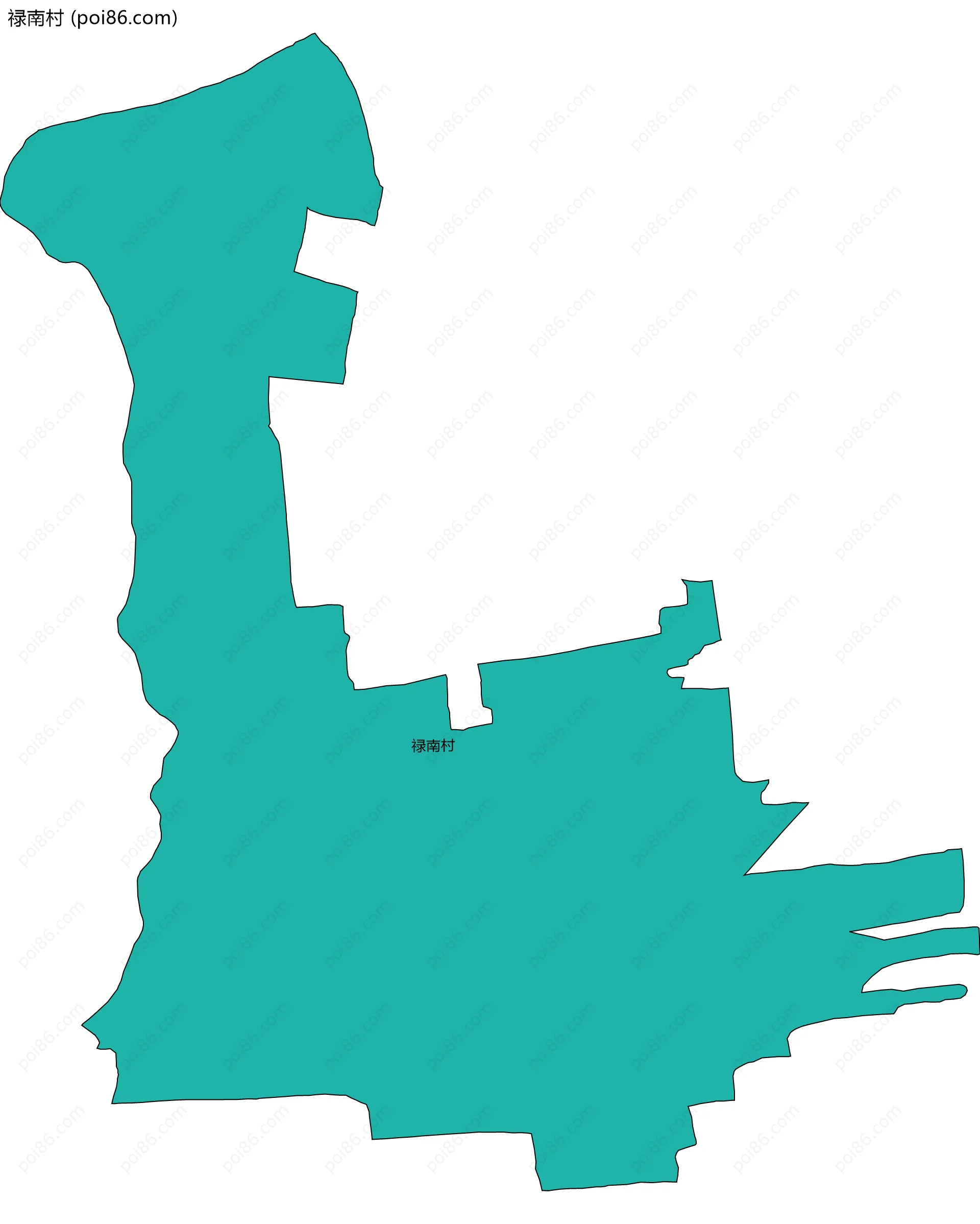 禄南村边界地图