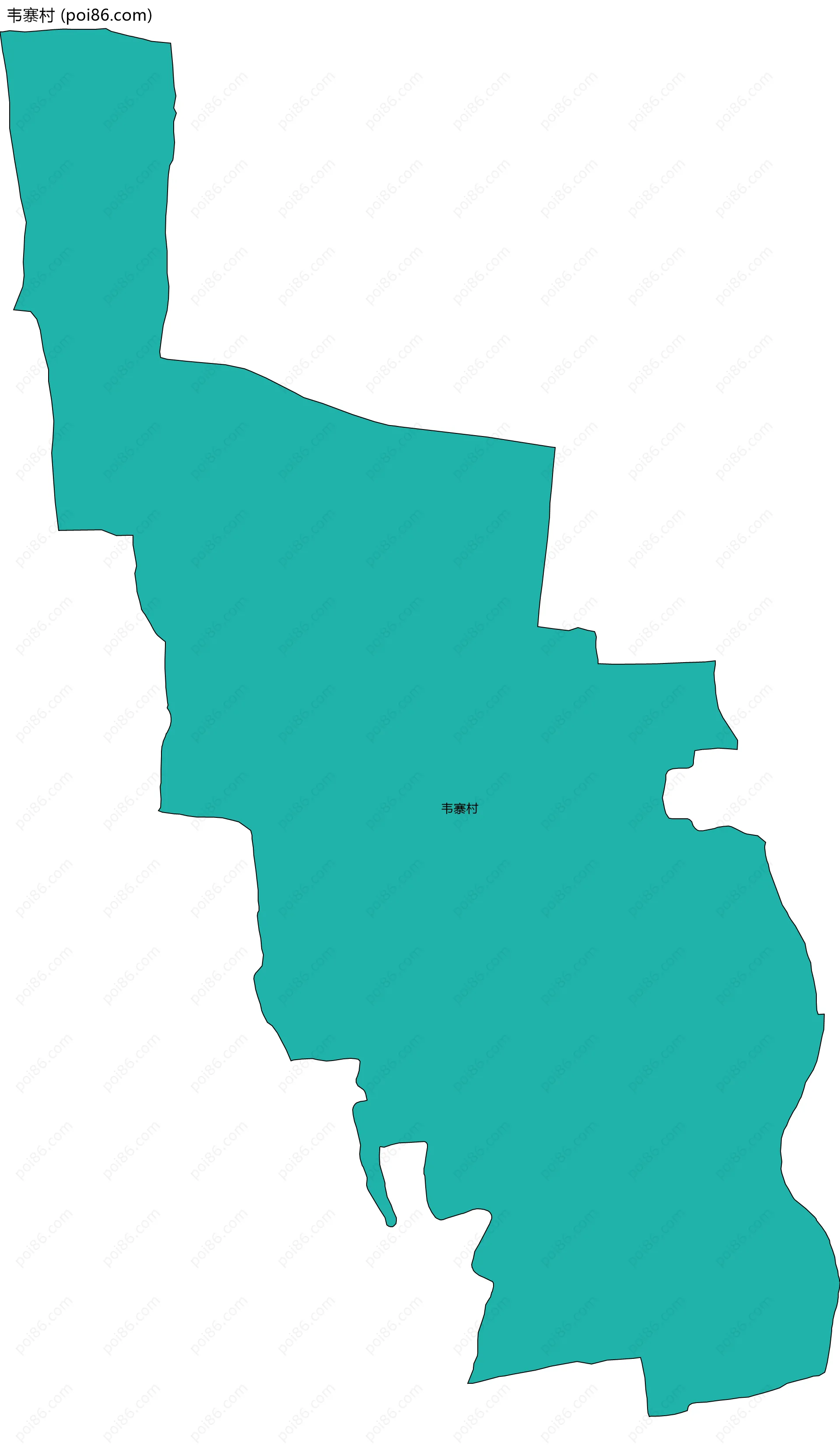 韦寨村边界地图