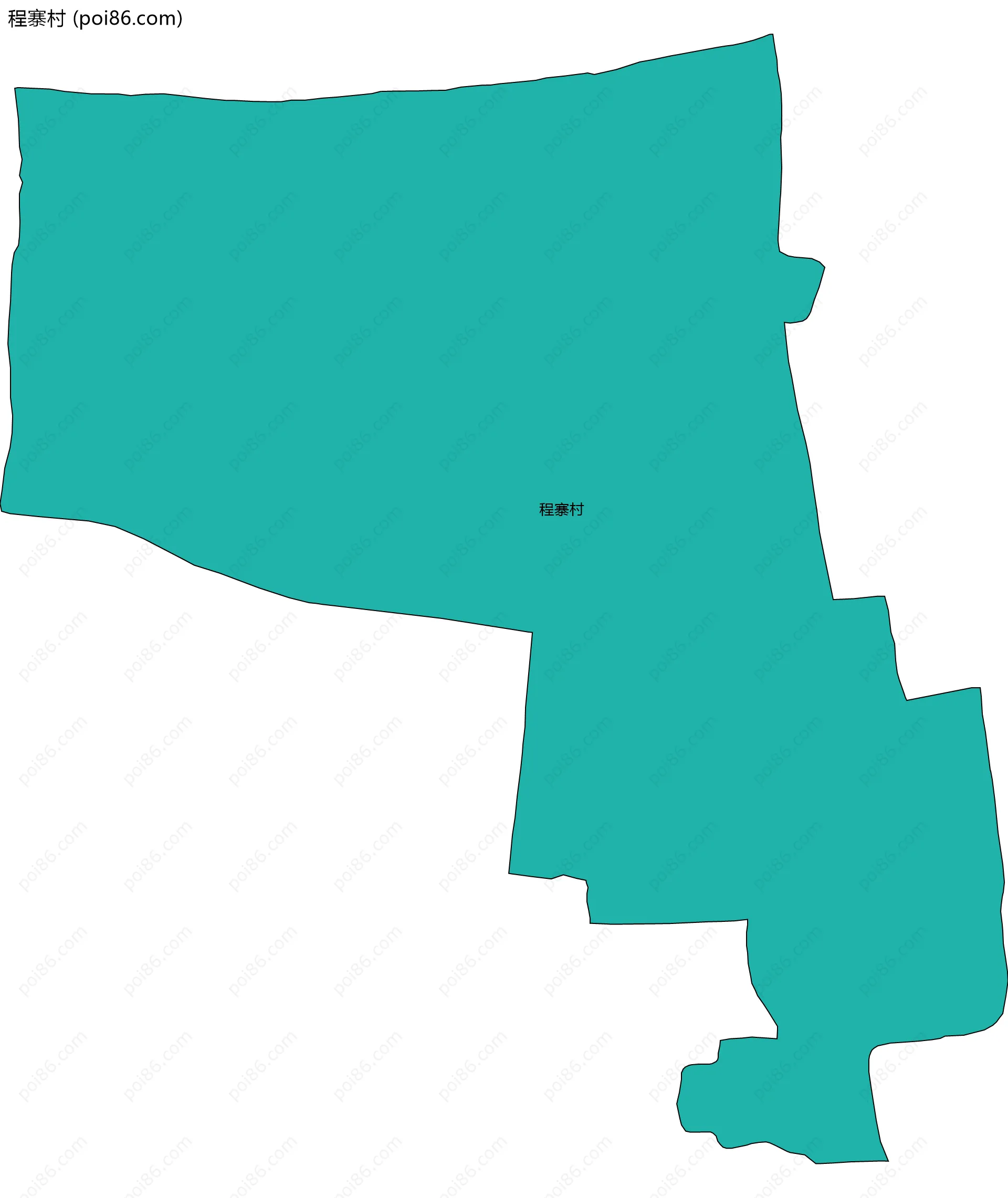 程寨村边界地图
