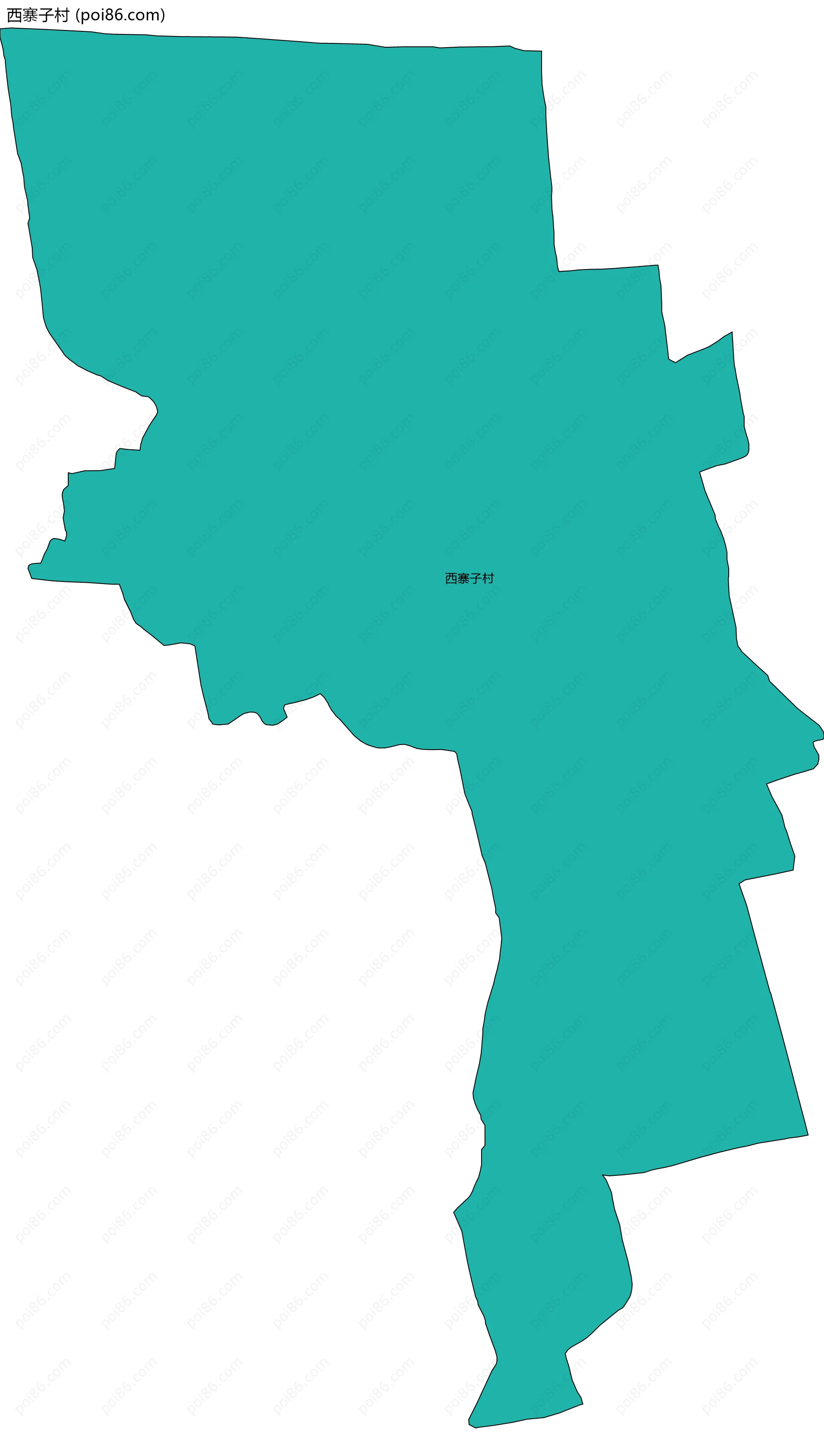 西寨子村边界地图