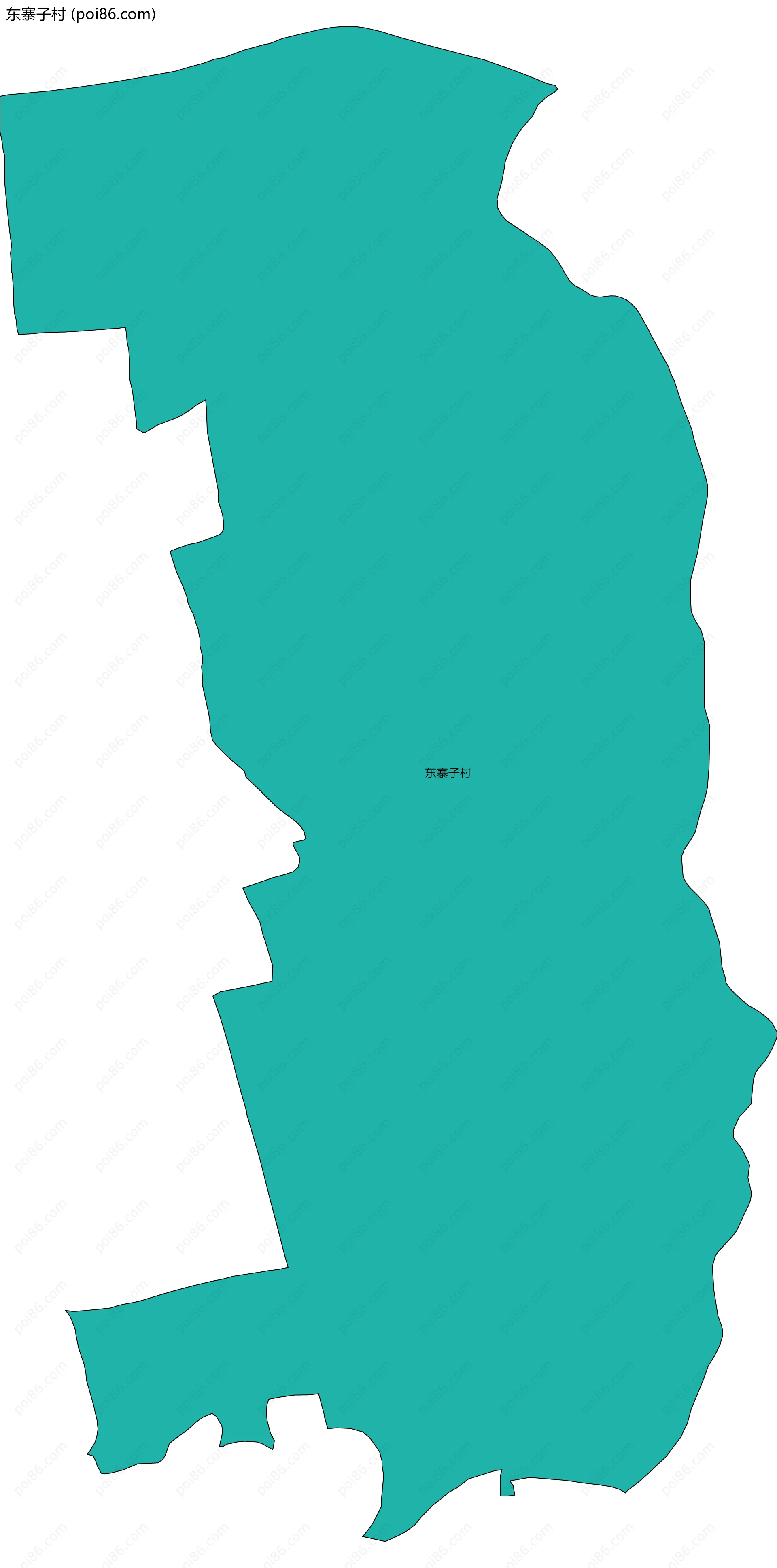 东寨子村边界地图