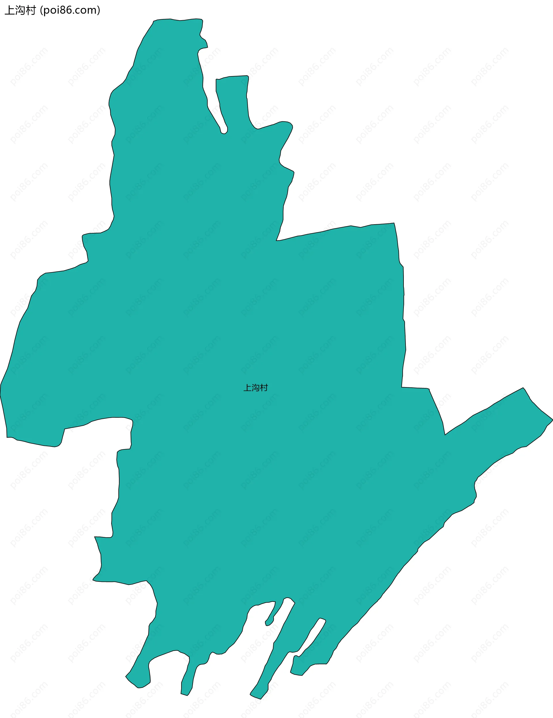 上沟村边界地图