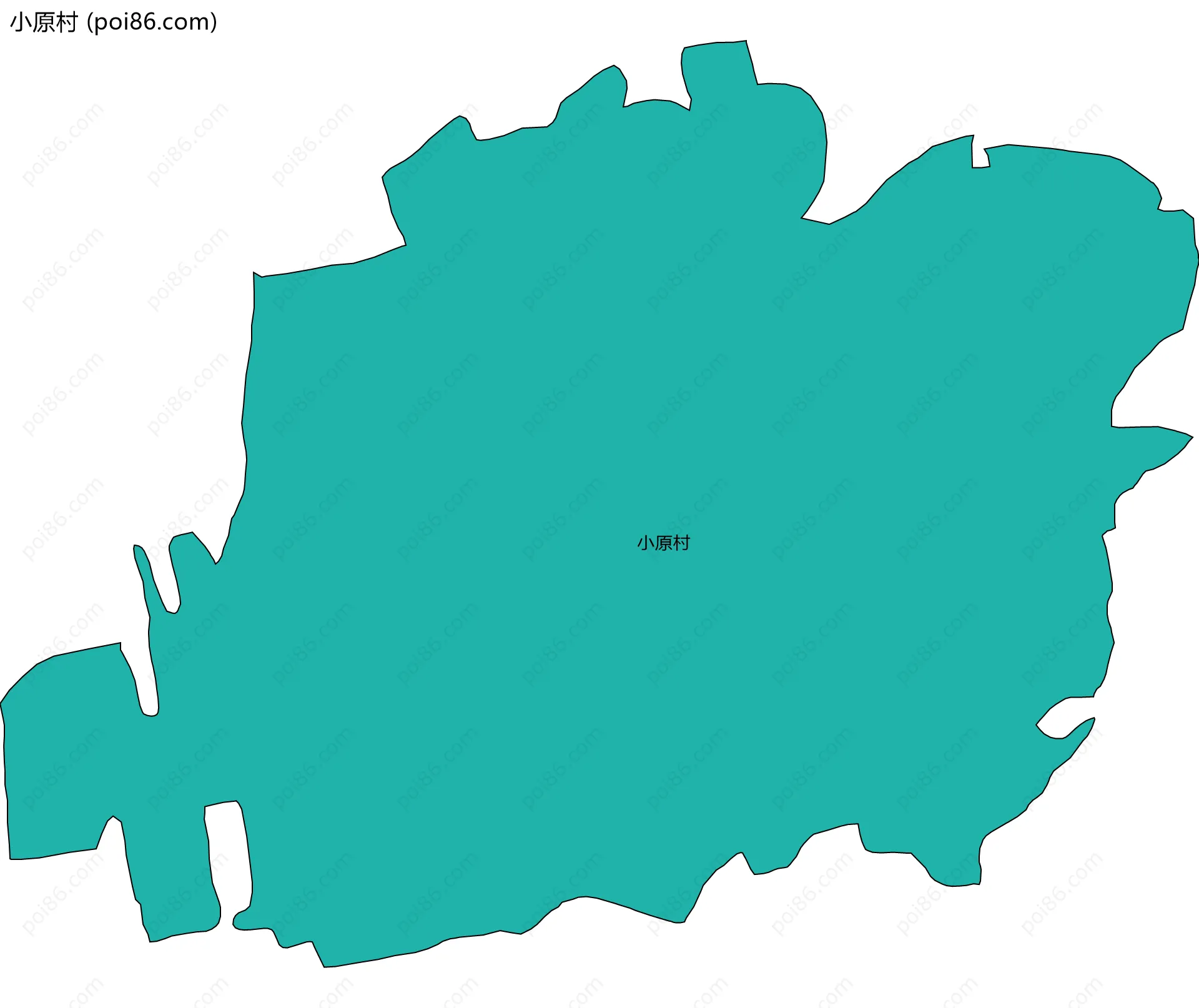 小原村边界地图
