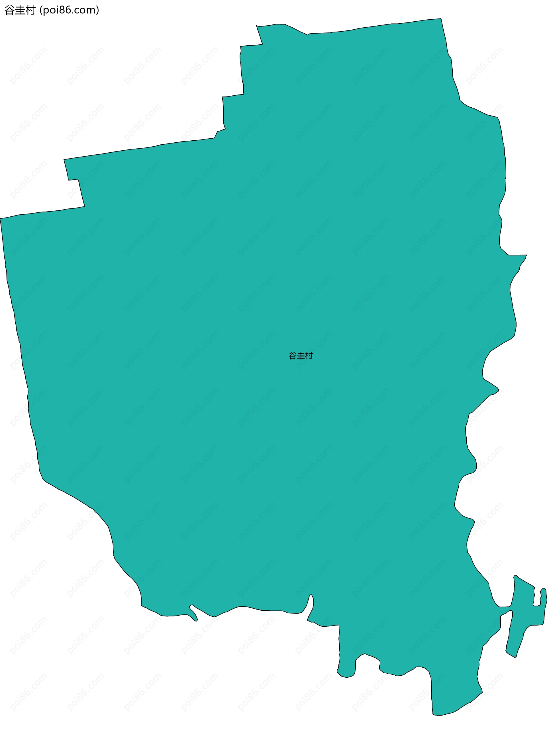 谷圭村边界地图