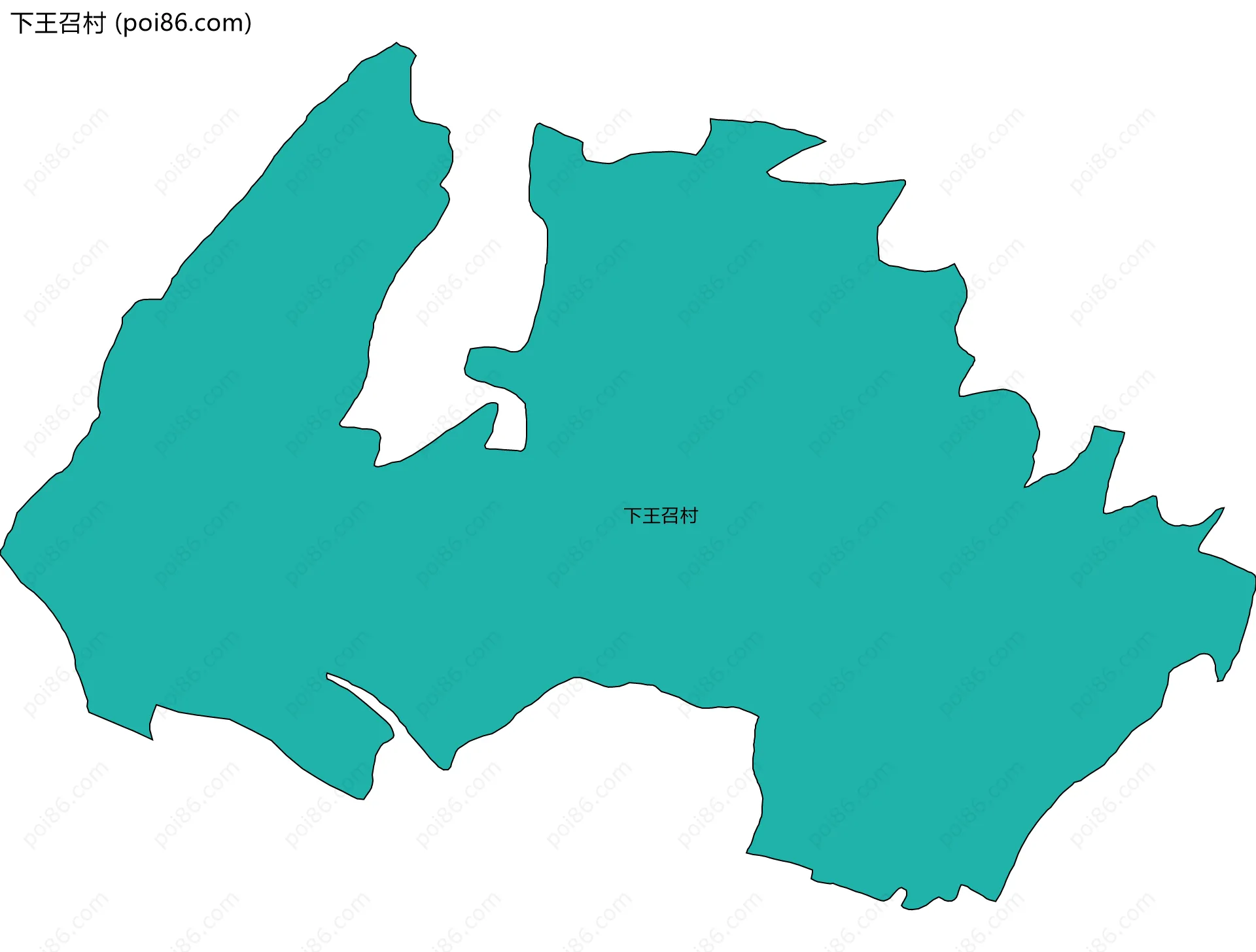 下王召村边界地图