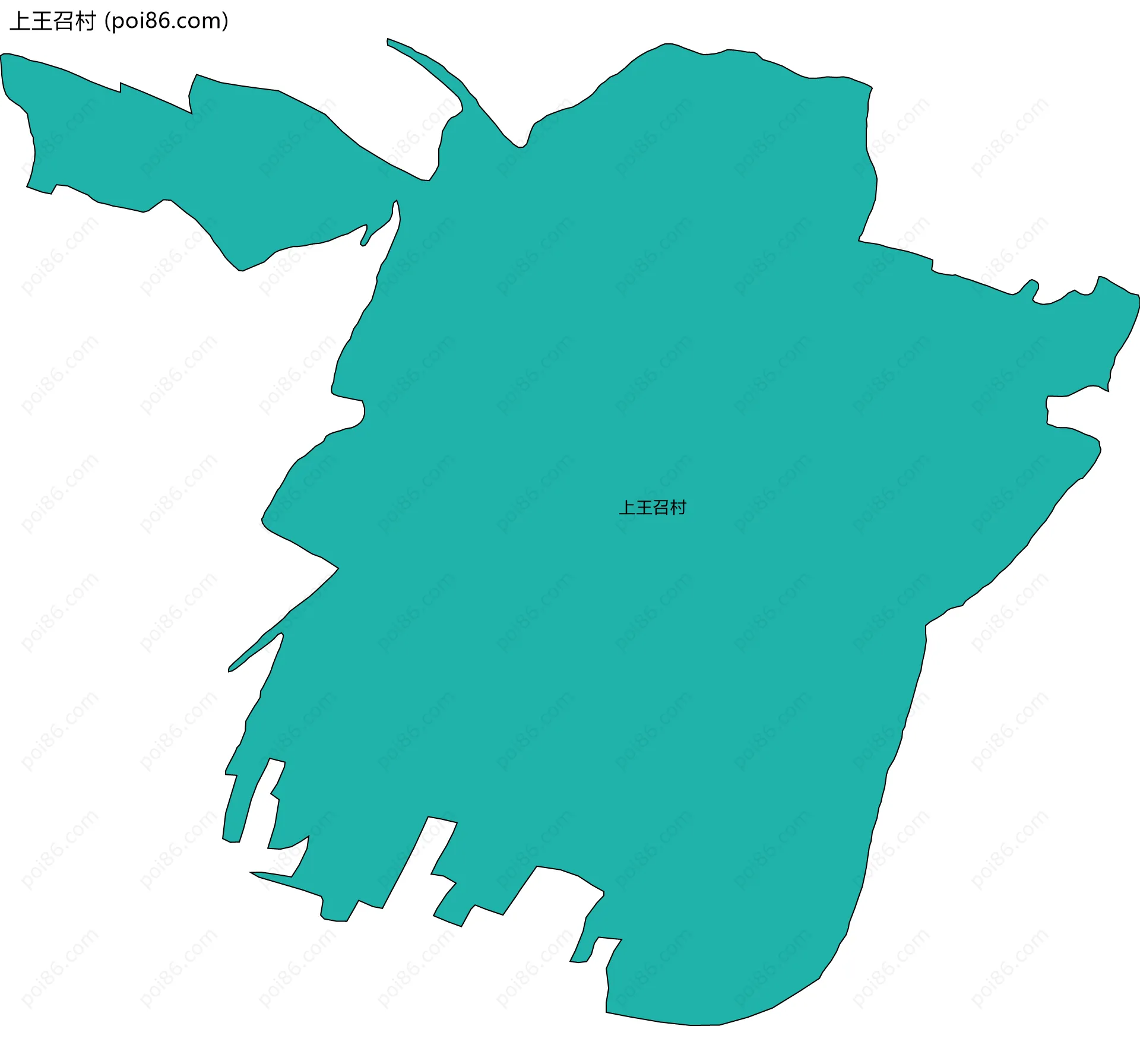 上王召村边界地图