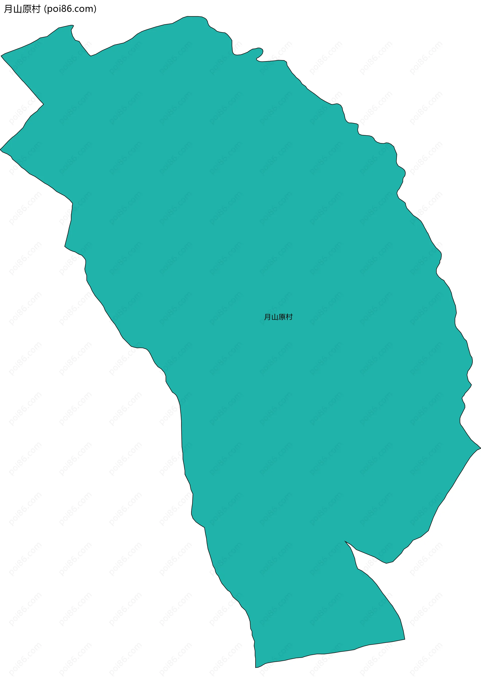月山原村边界地图