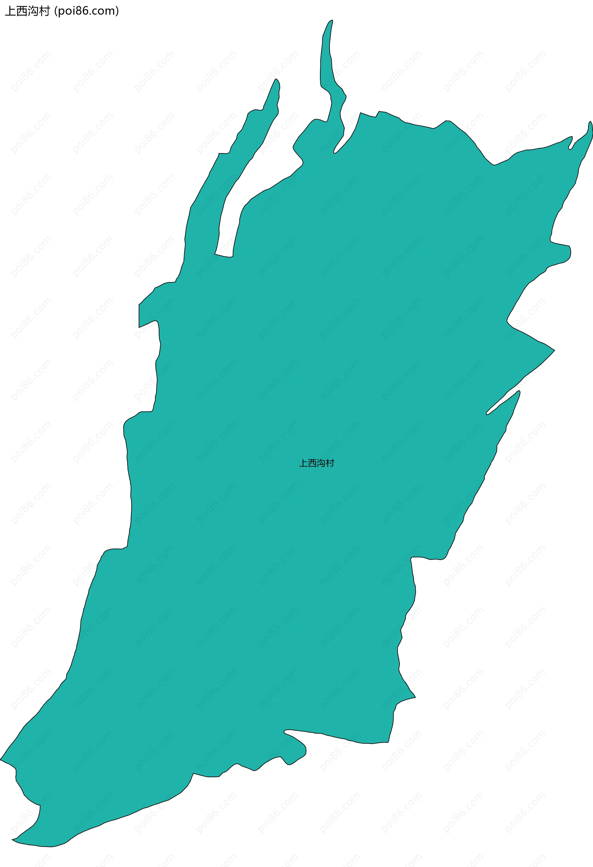 上西沟村边界地图