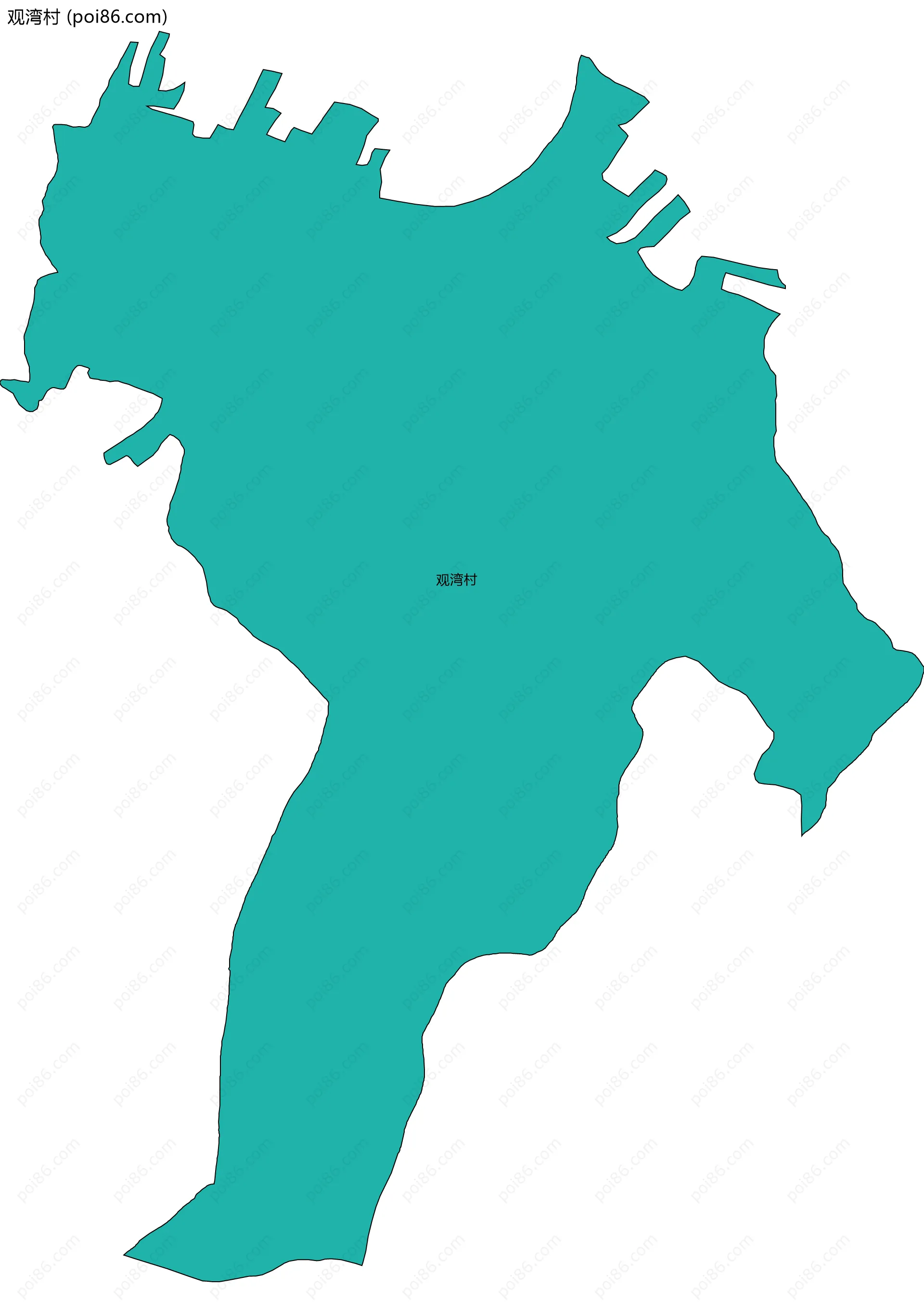 观湾村边界地图