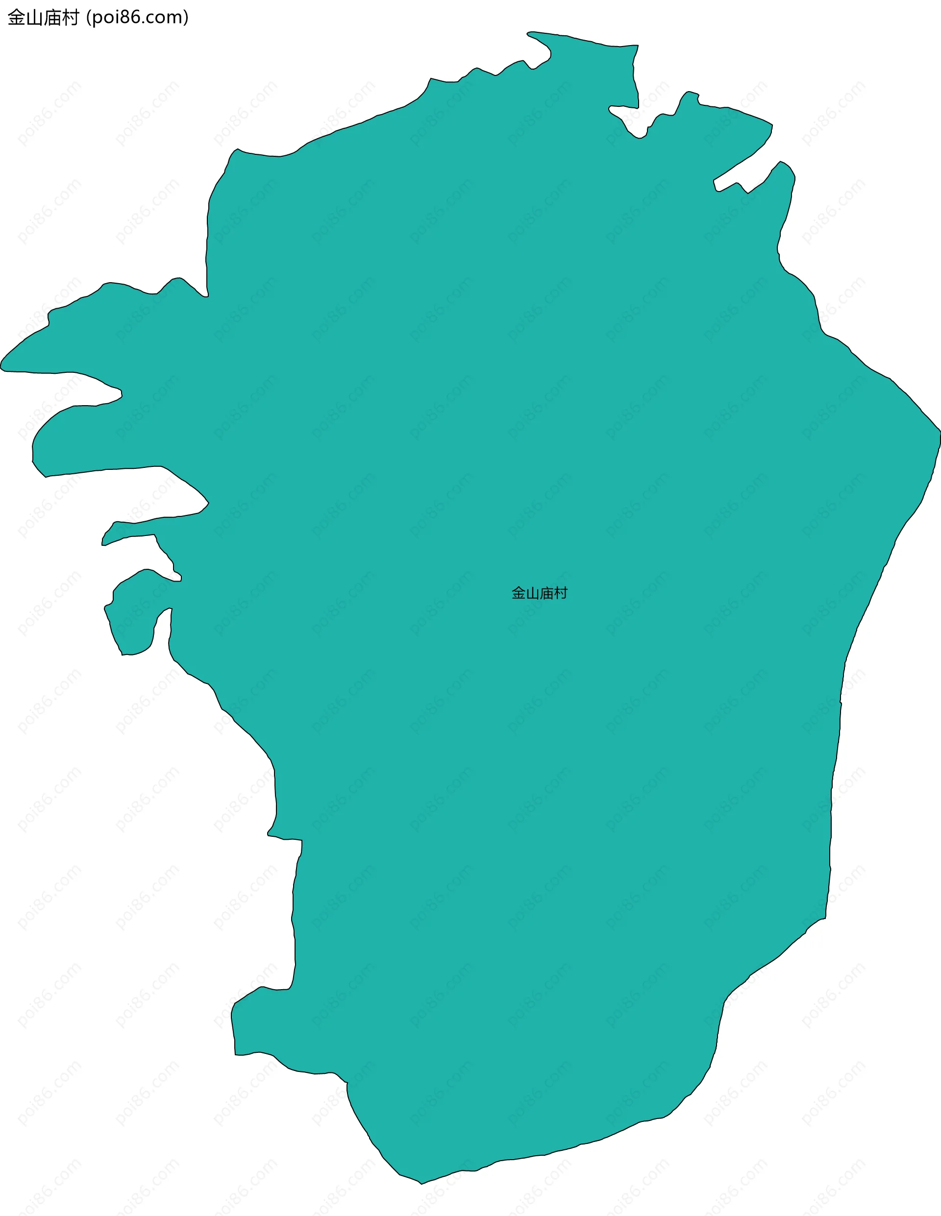 金山庙村边界地图