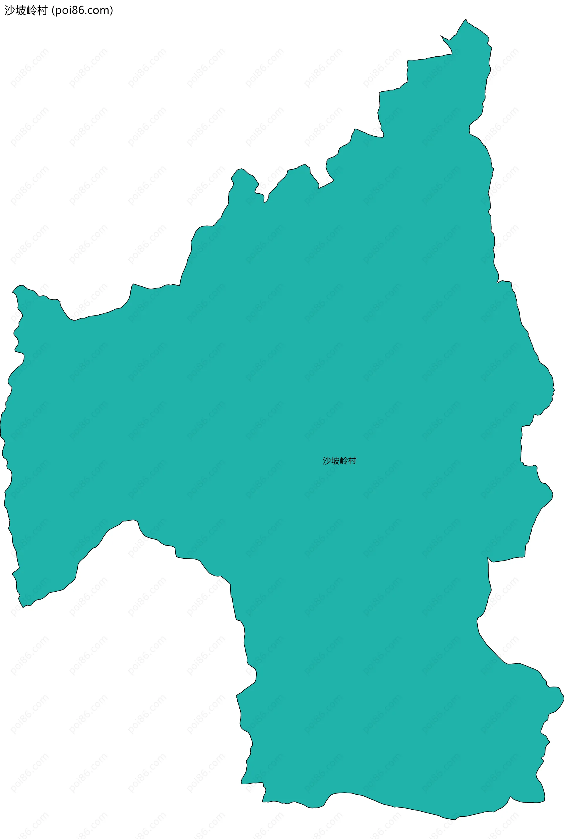 沙坡岭村边界地图
