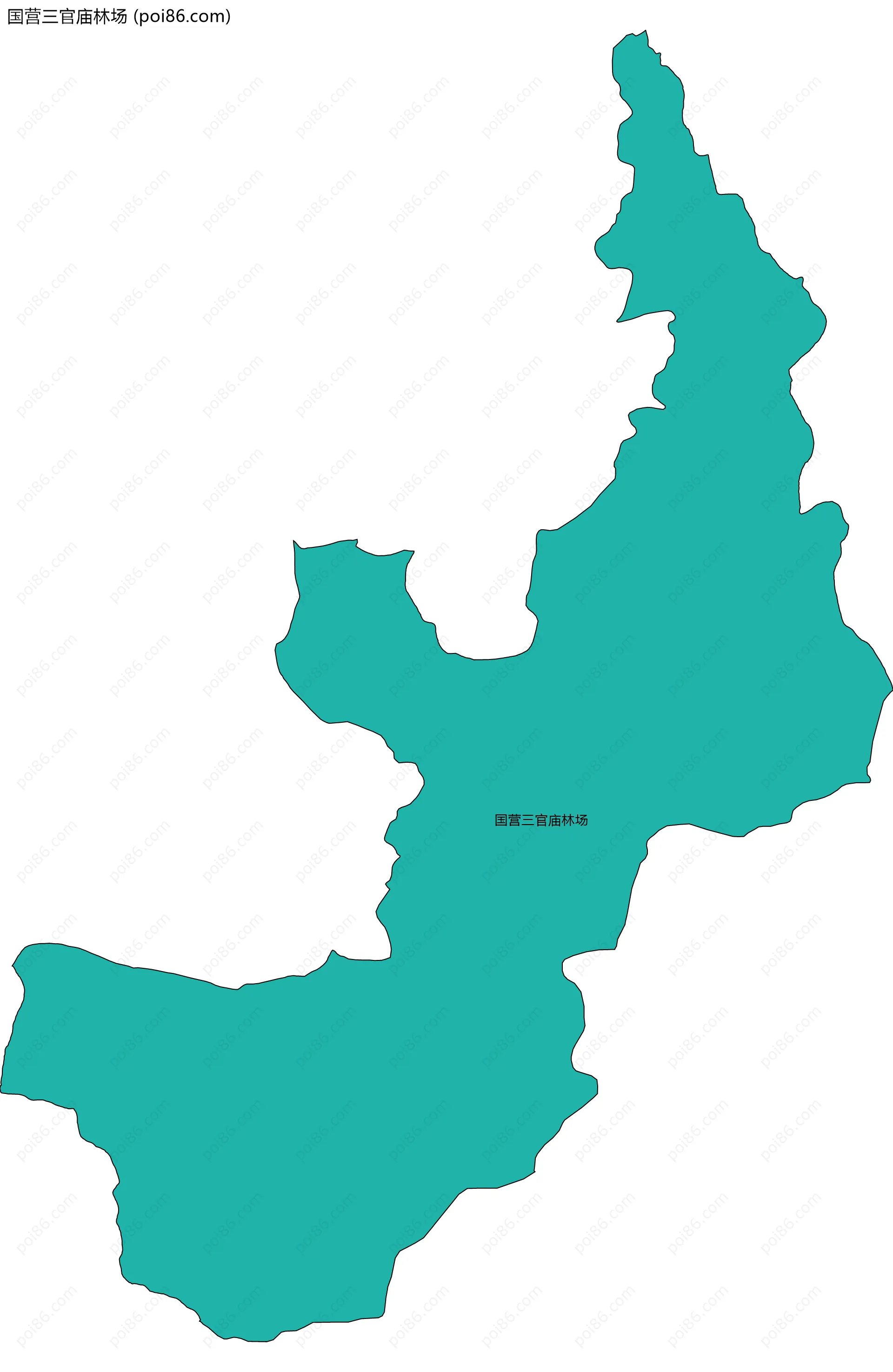 国营三官庙林场边界地图