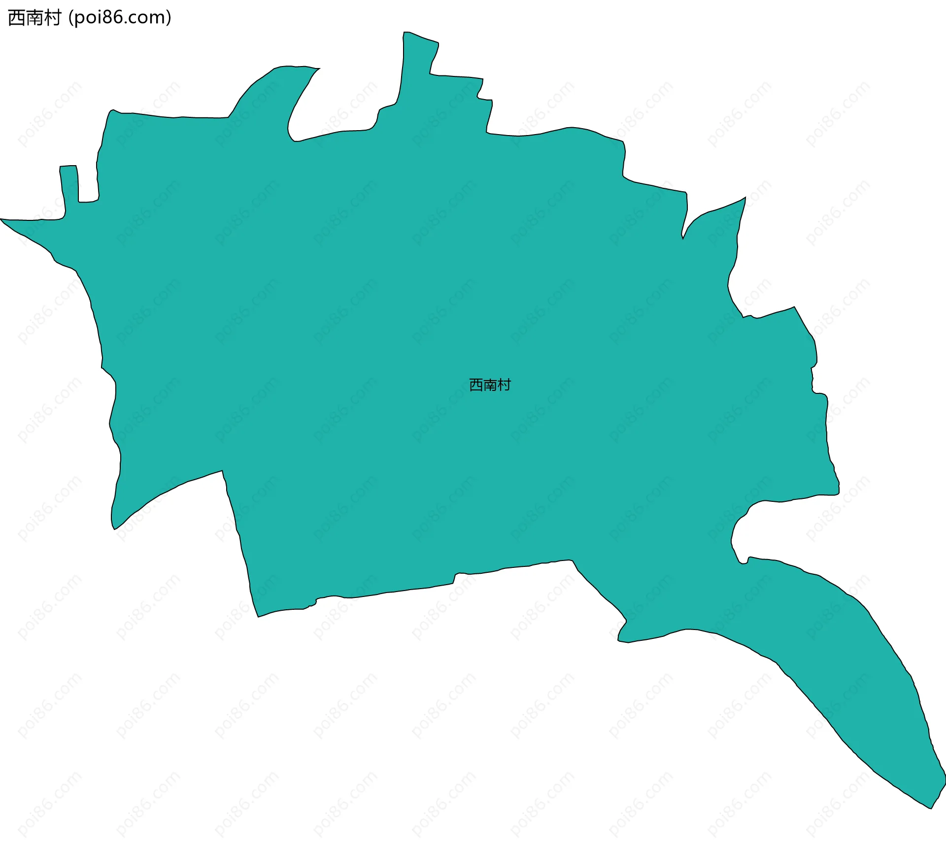 西南村边界地图