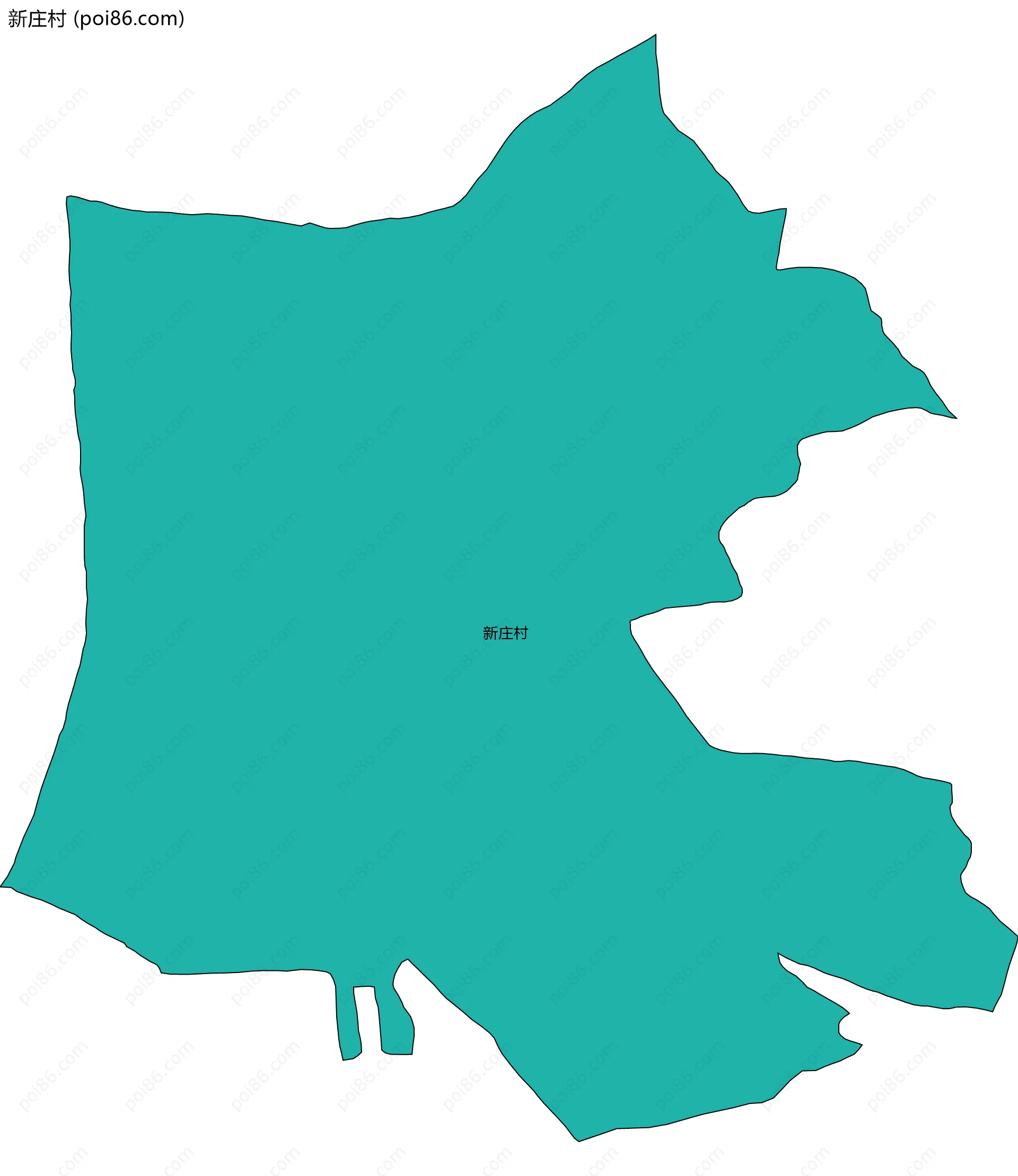 新庄村边界地图