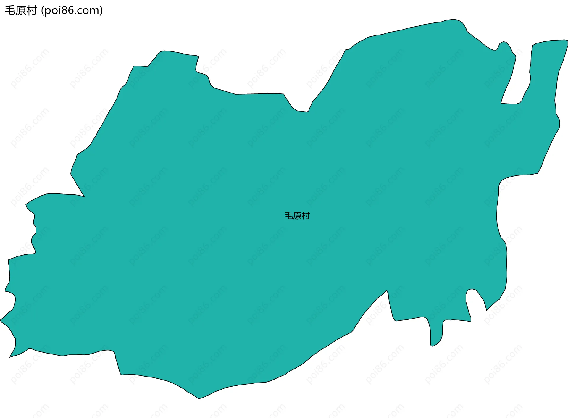 毛原村边界地图