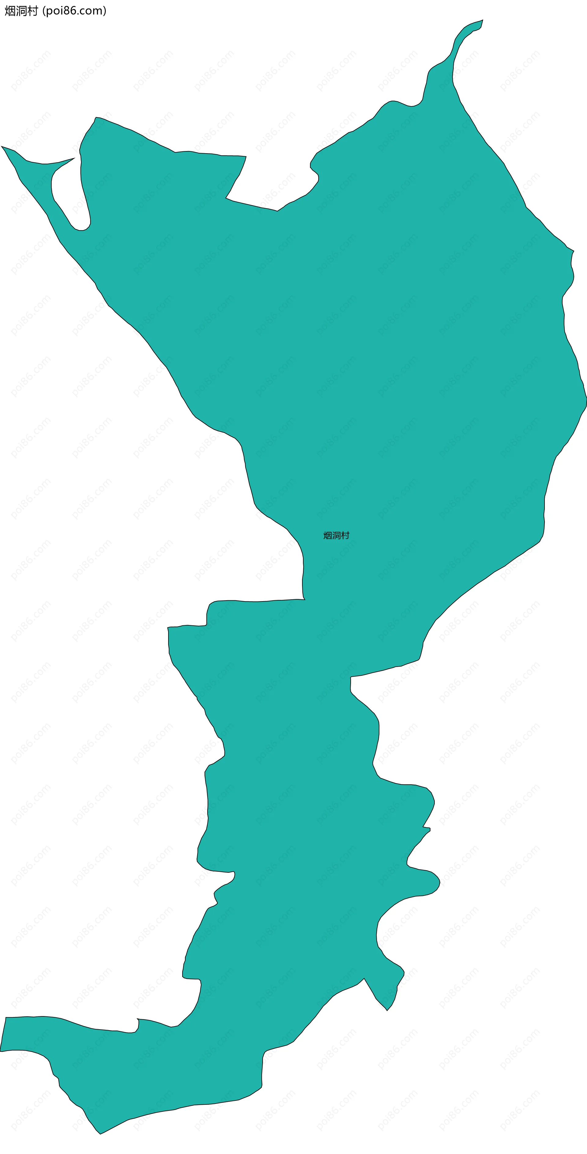 烟洞村边界地图