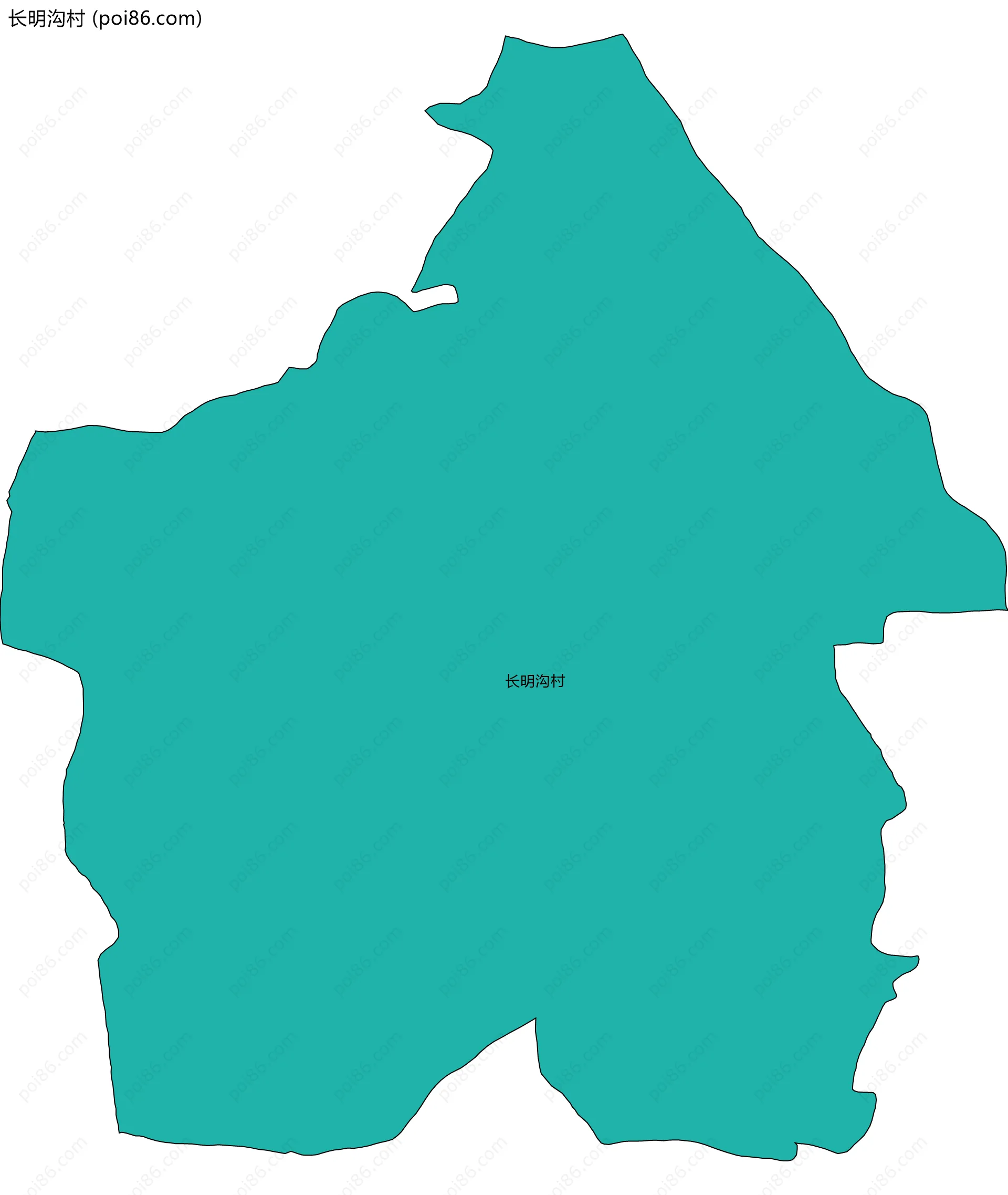 长明沟村边界地图