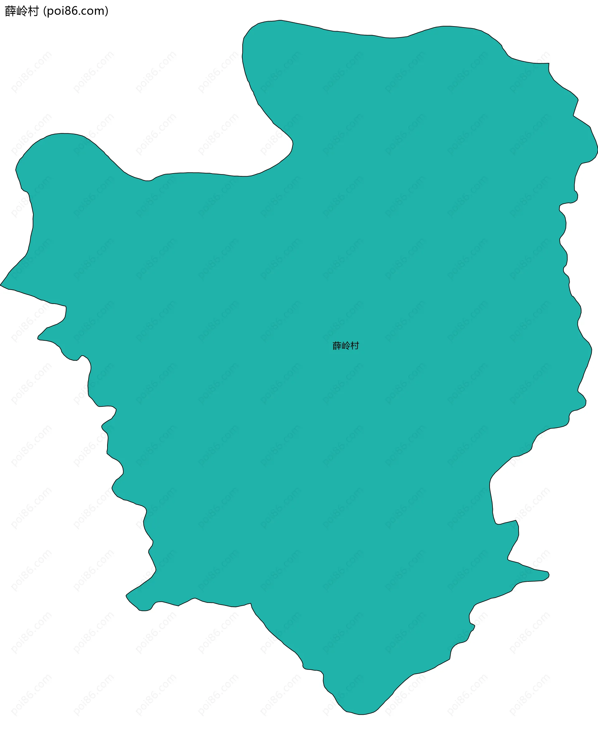 薛岭村边界地图