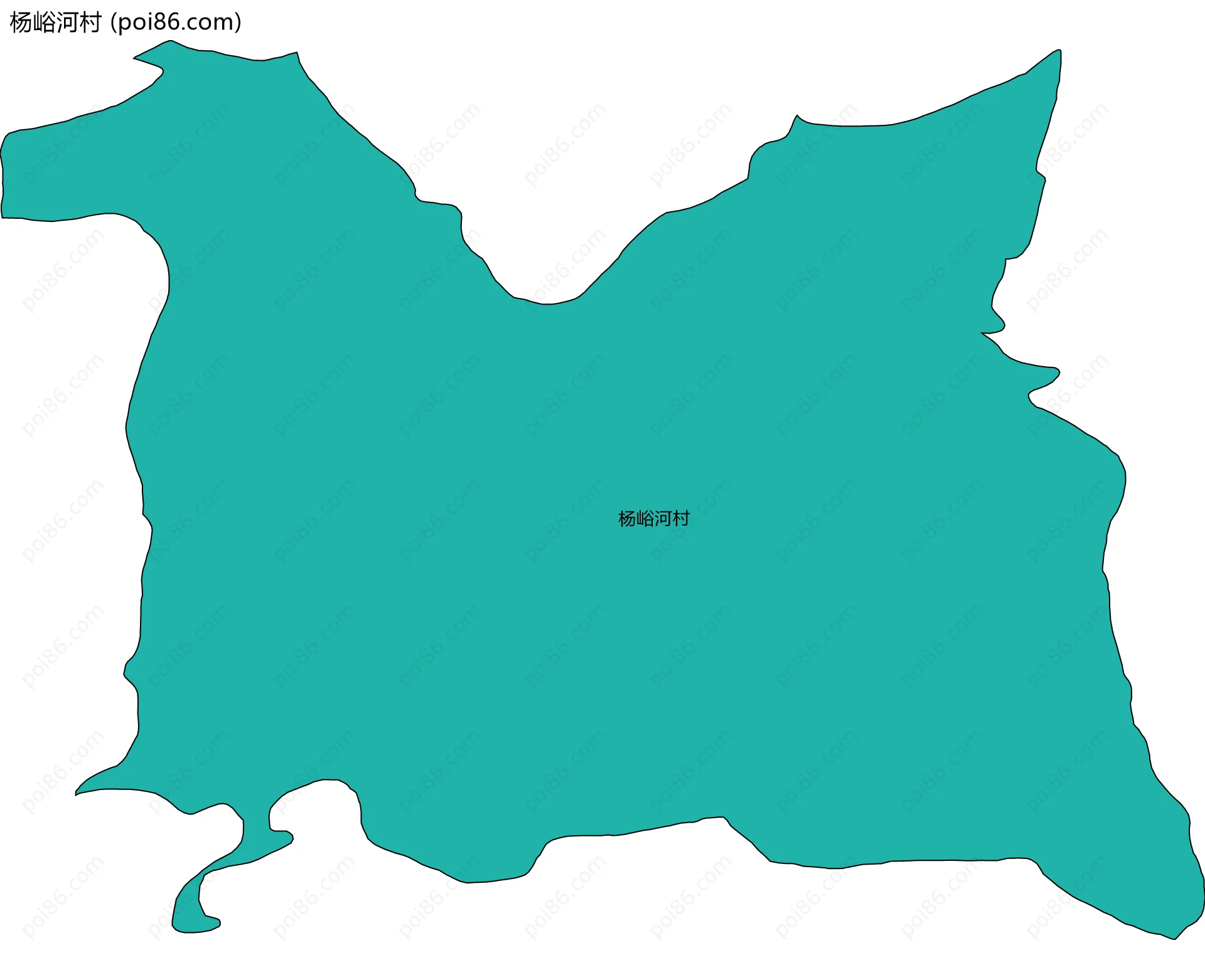 杨峪河村边界地图