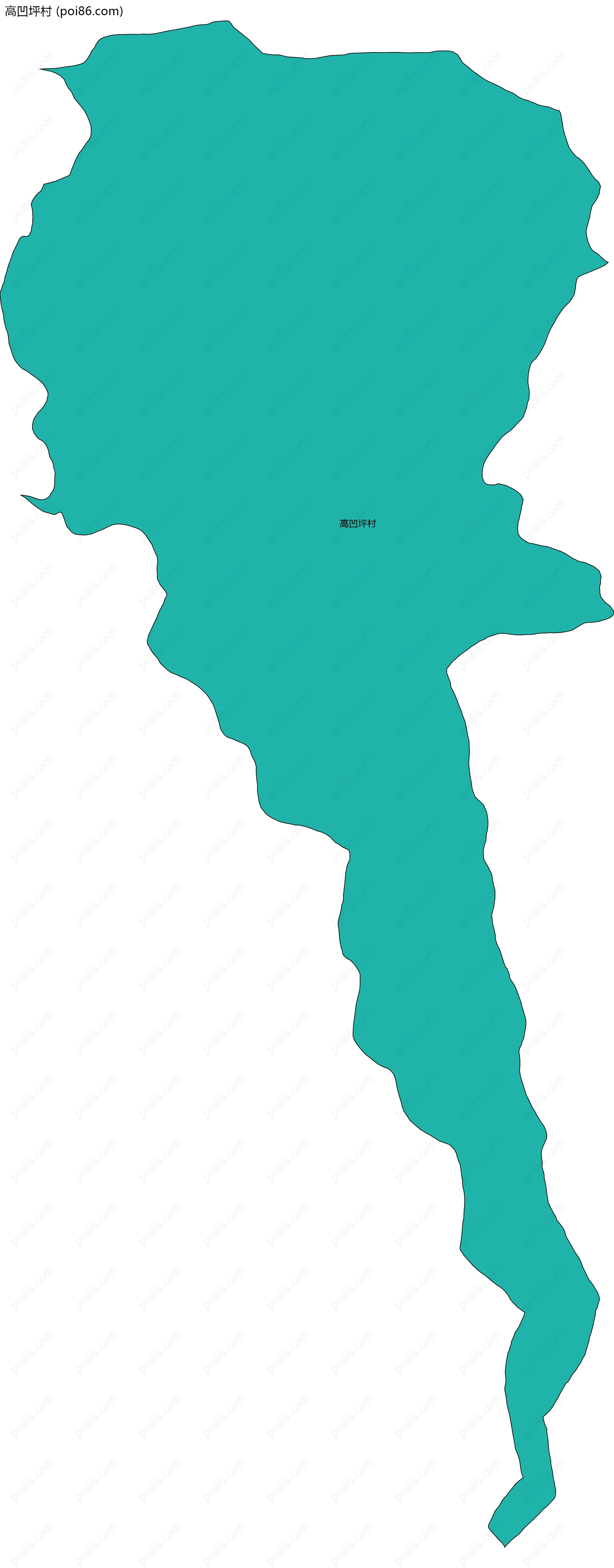 高凹坪村边界地图