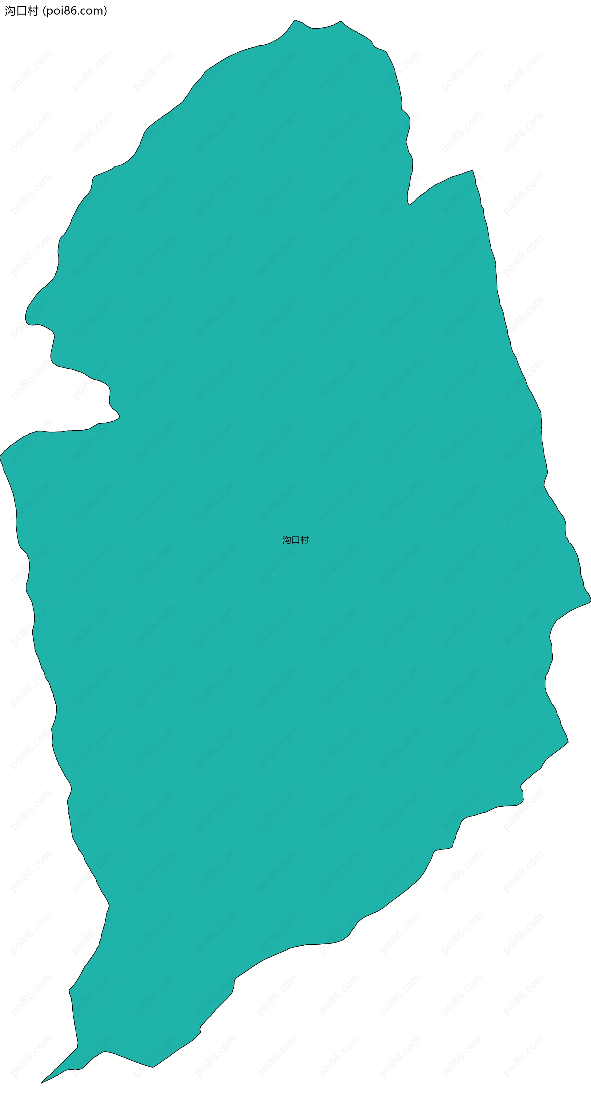 沟口村边界地图