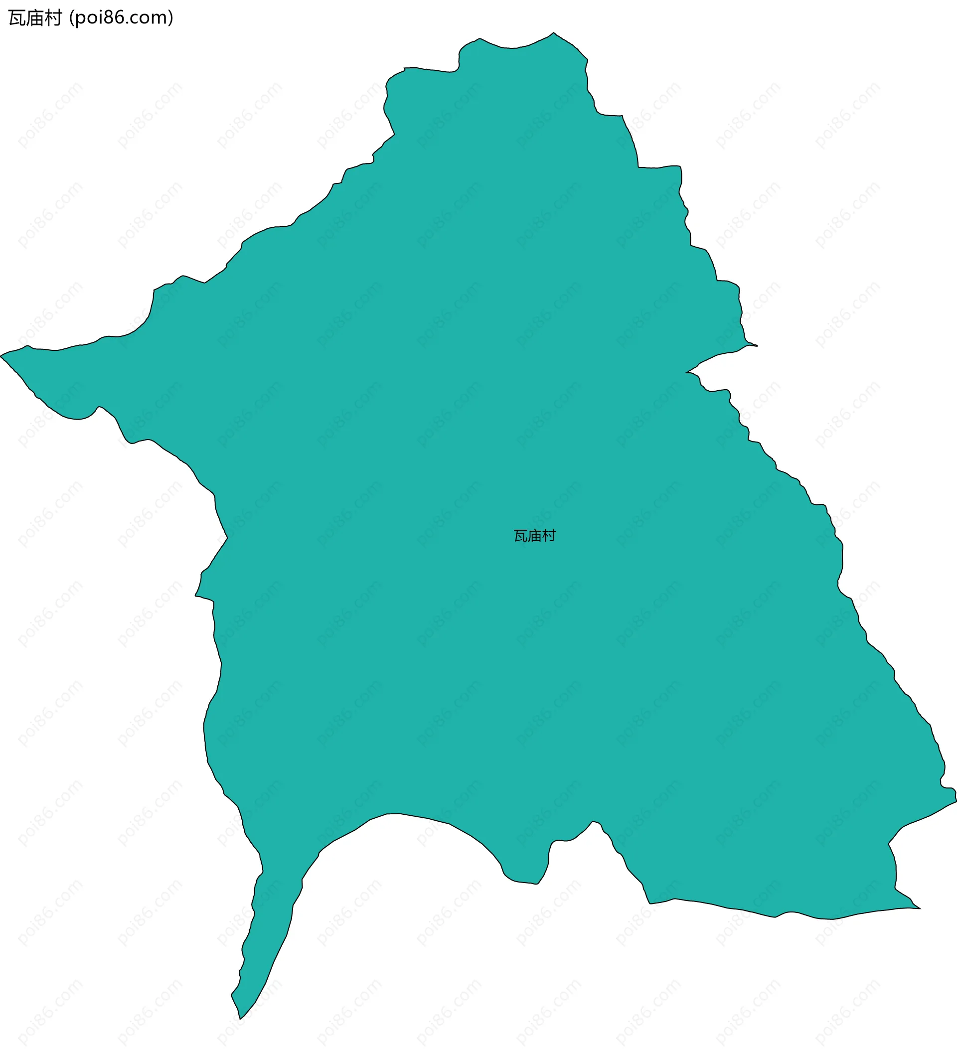 瓦庙村边界地图