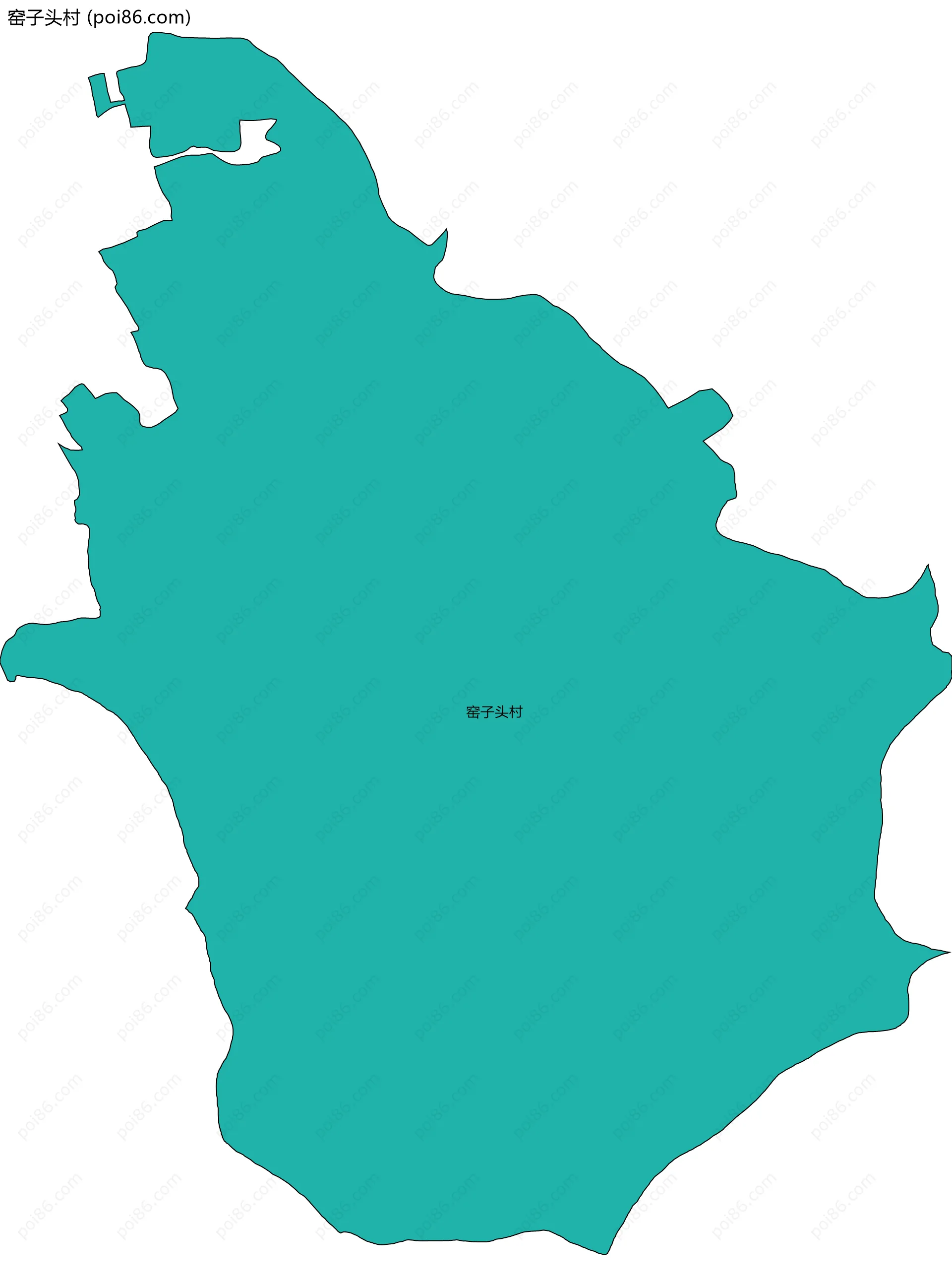 窑子头村边界地图