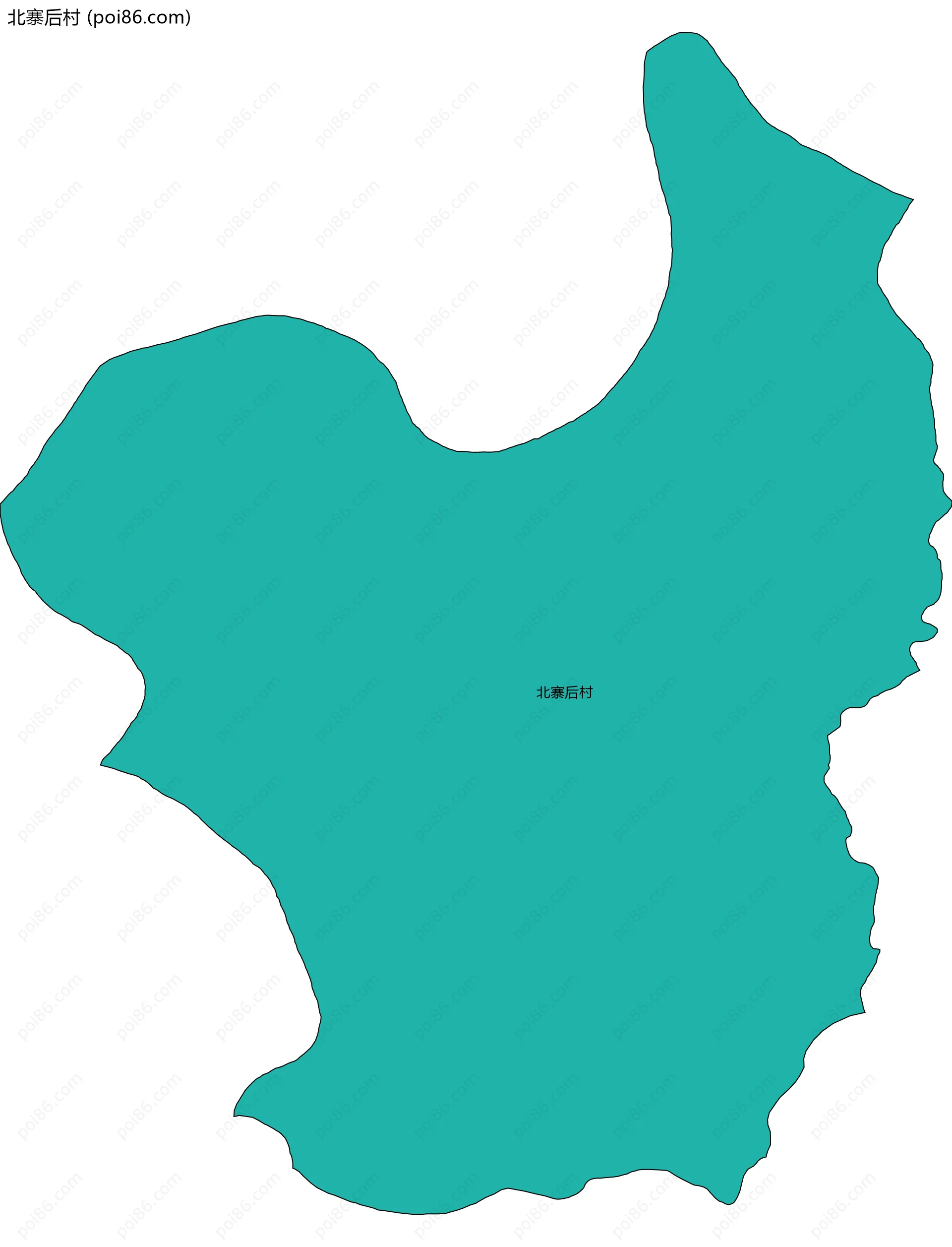 北寨后村边界地图