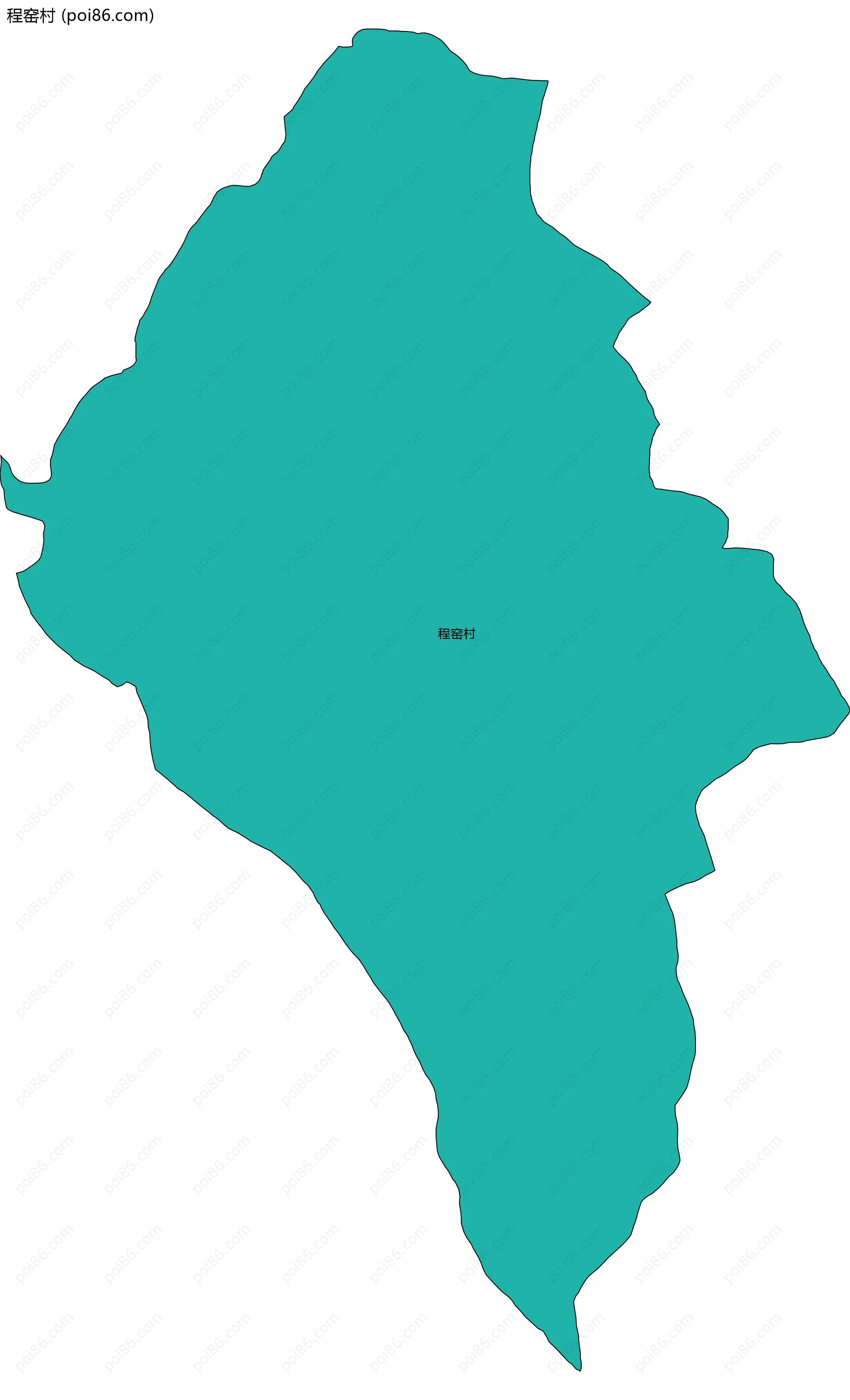 程窑村边界地图