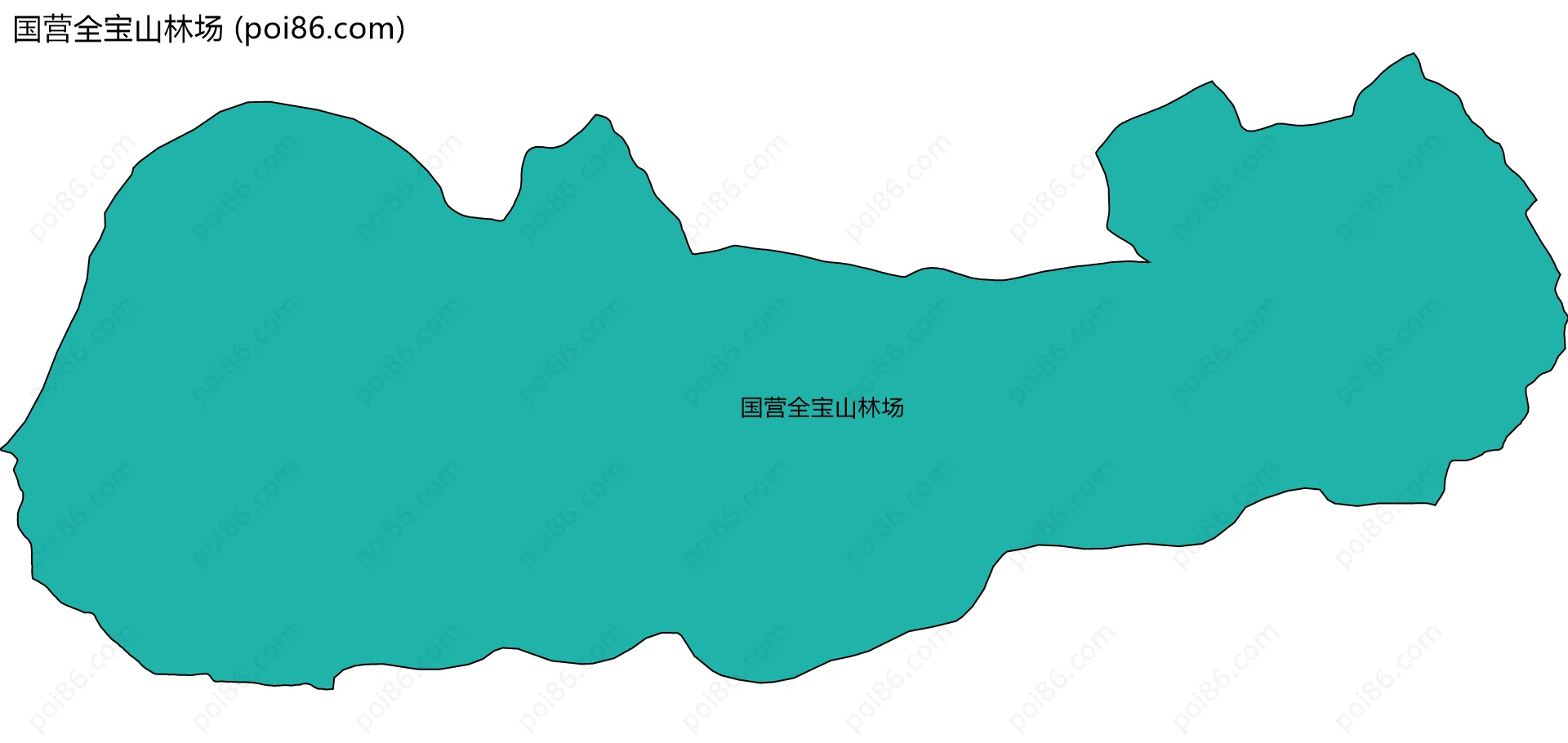 国营全宝山林场边界地图