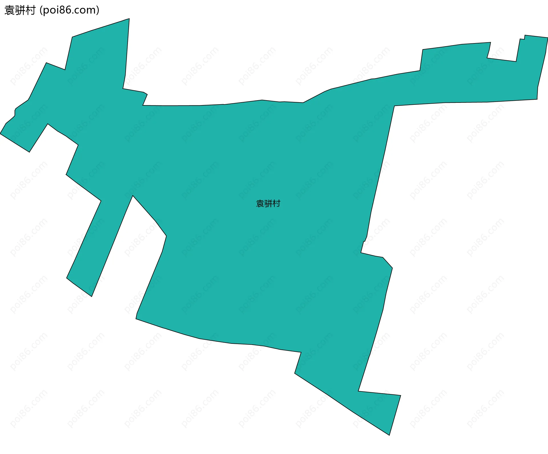 袁骈村边界地图