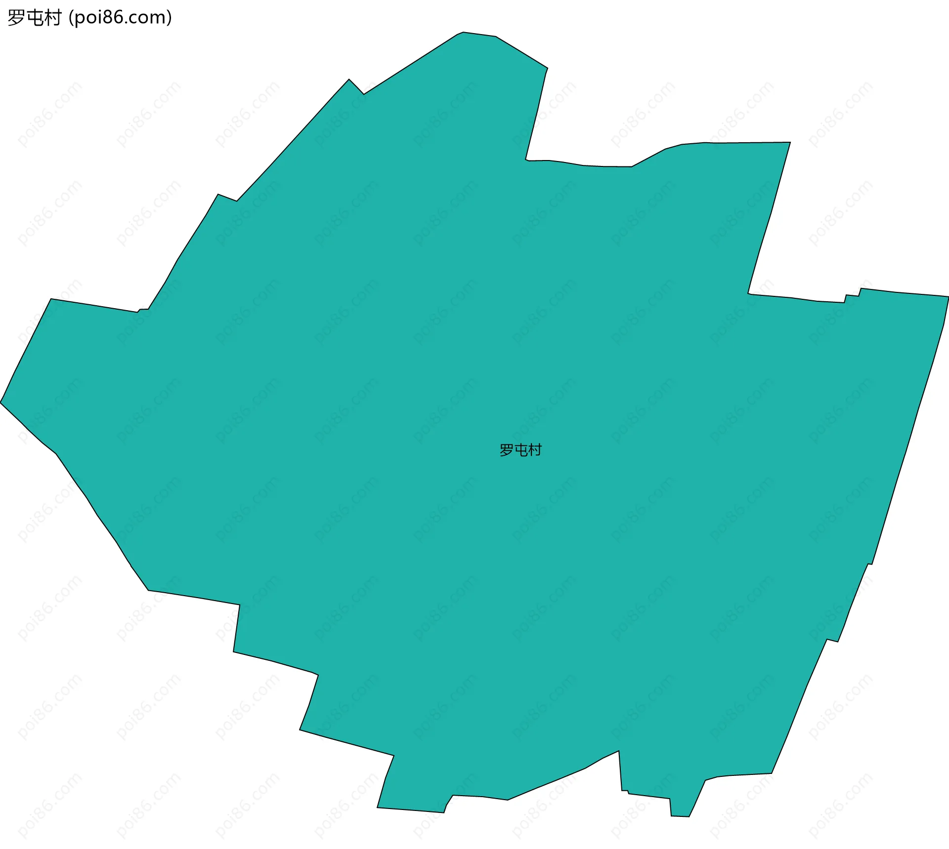 罗屯村边界地图