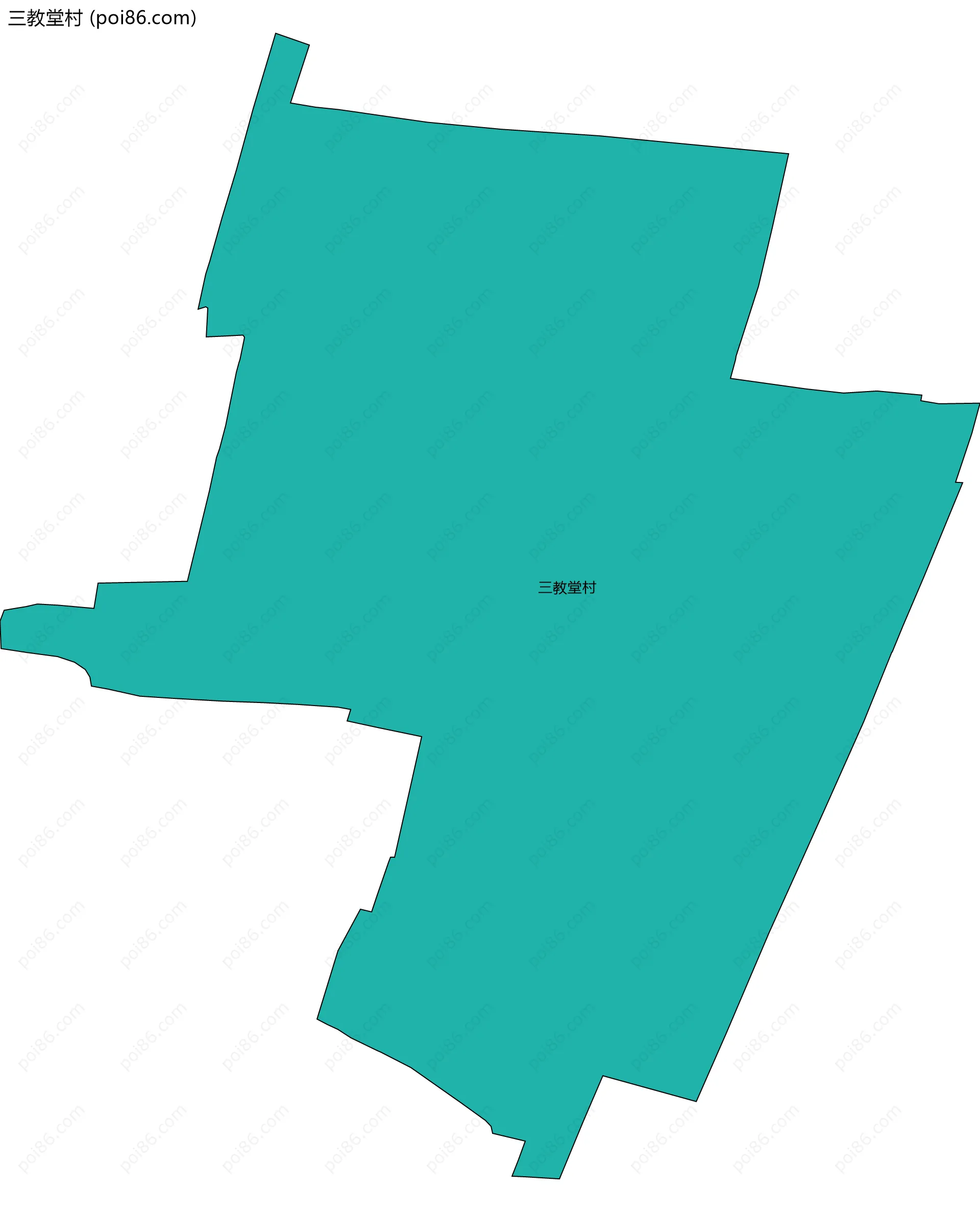 三教堂村边界地图