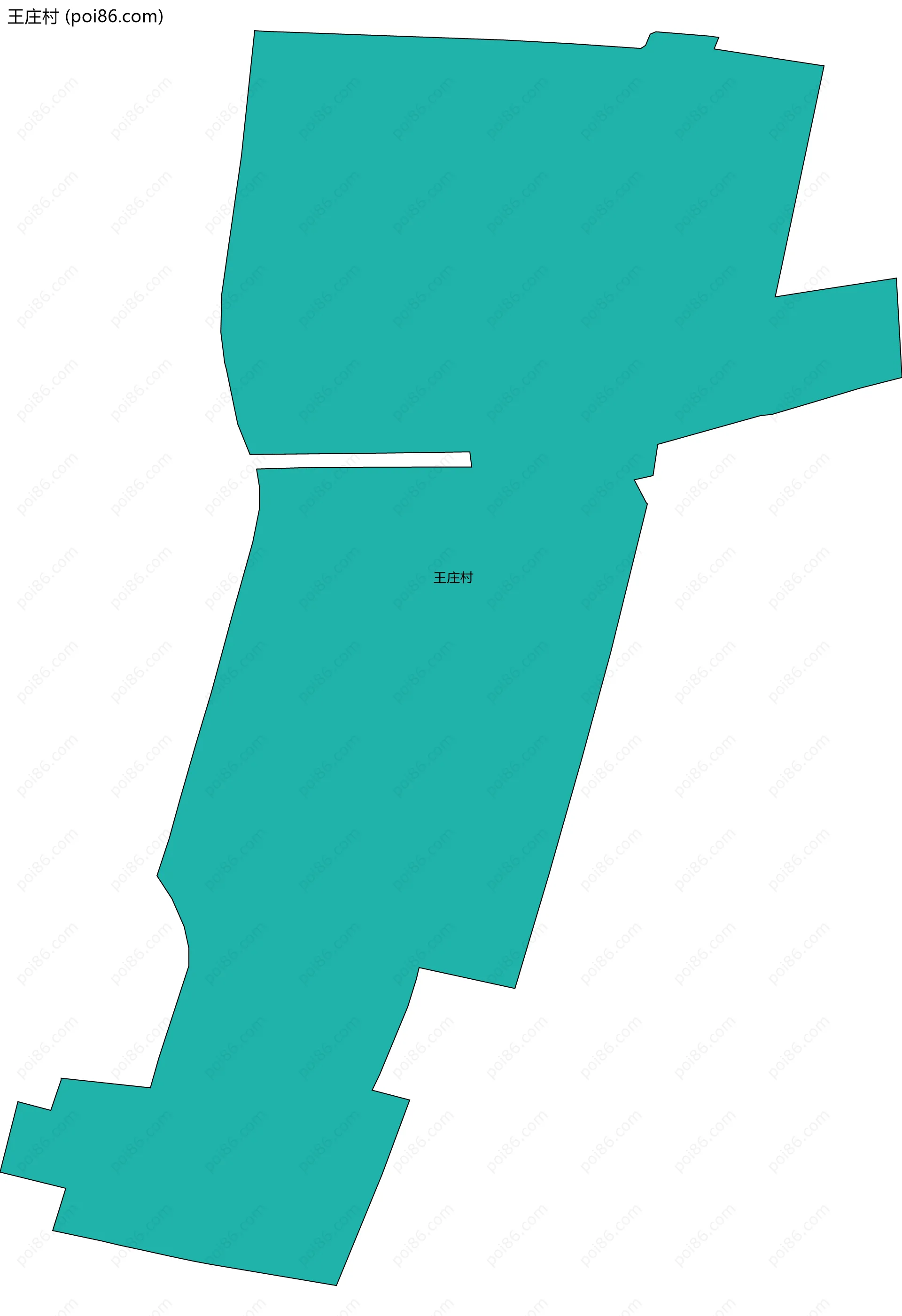 王庄村边界地图