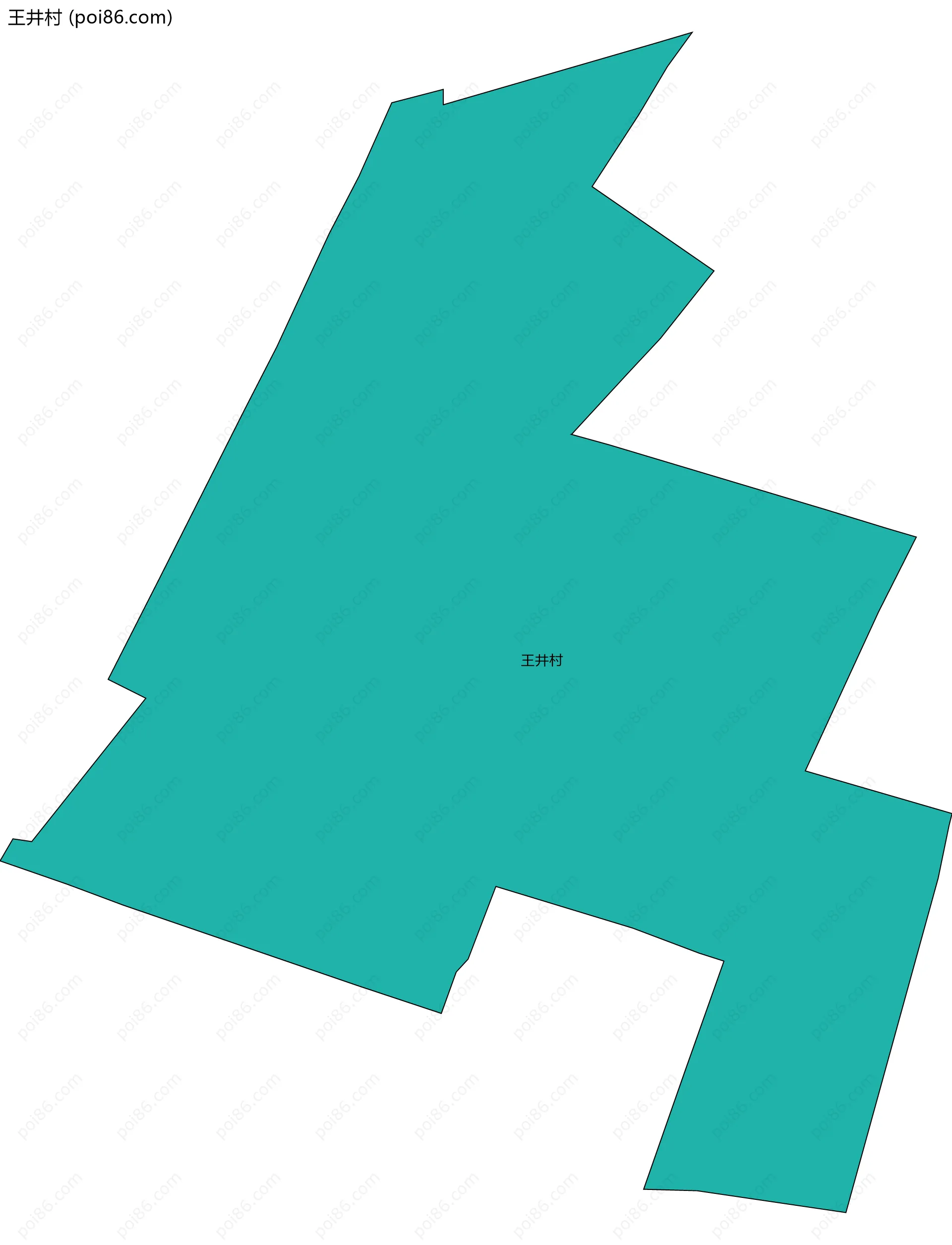 王井村边界地图