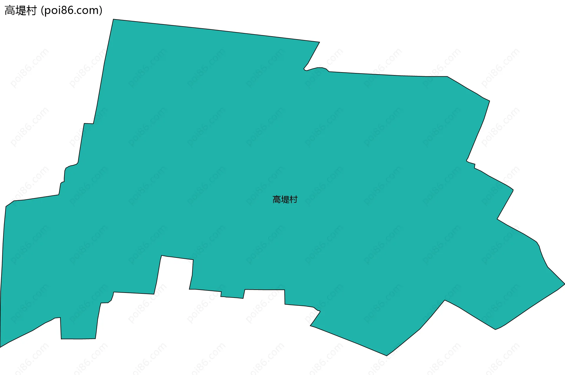 高堤村边界地图