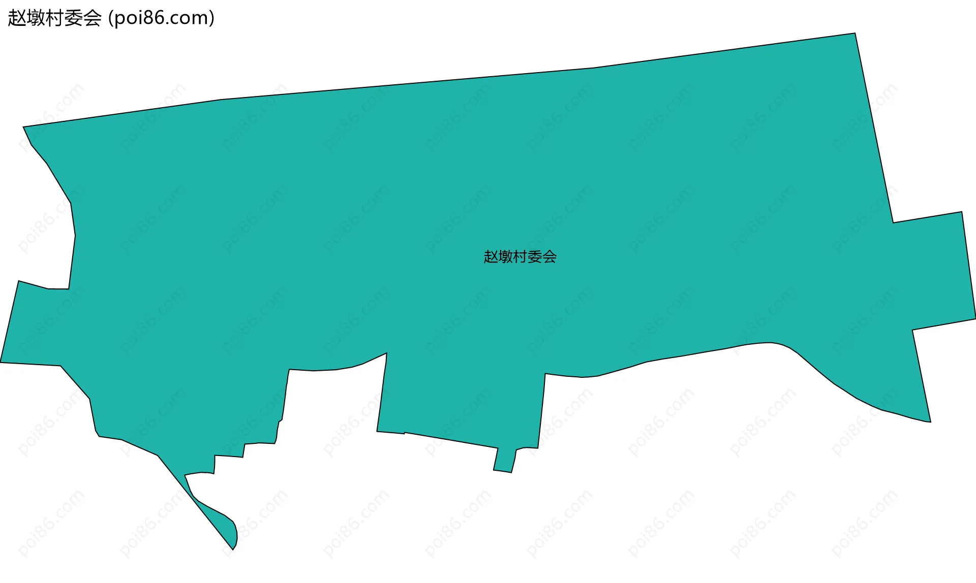 赵墩村委会边界地图