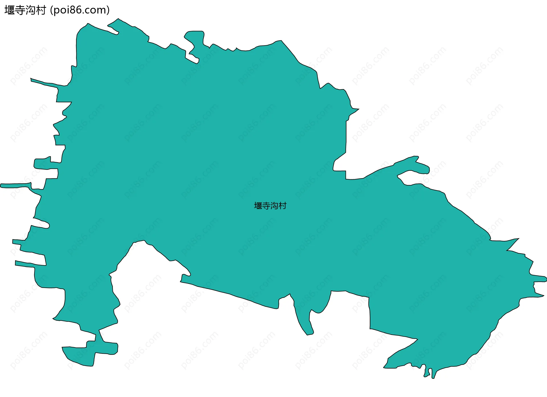 堰寺沟村边界地图